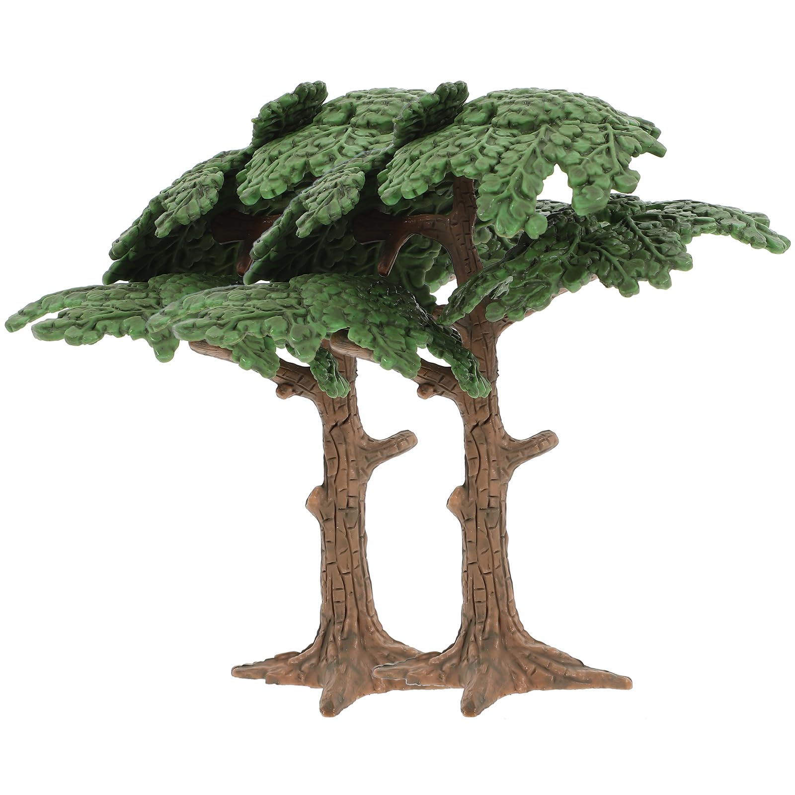 NUOBESTY Model Trees, 2Pcs Miniature Tree Train Scenery Architecture Trees Fake Tree Model for DIY Craft, Landscape, Sand Table, Dollhouse Decorations