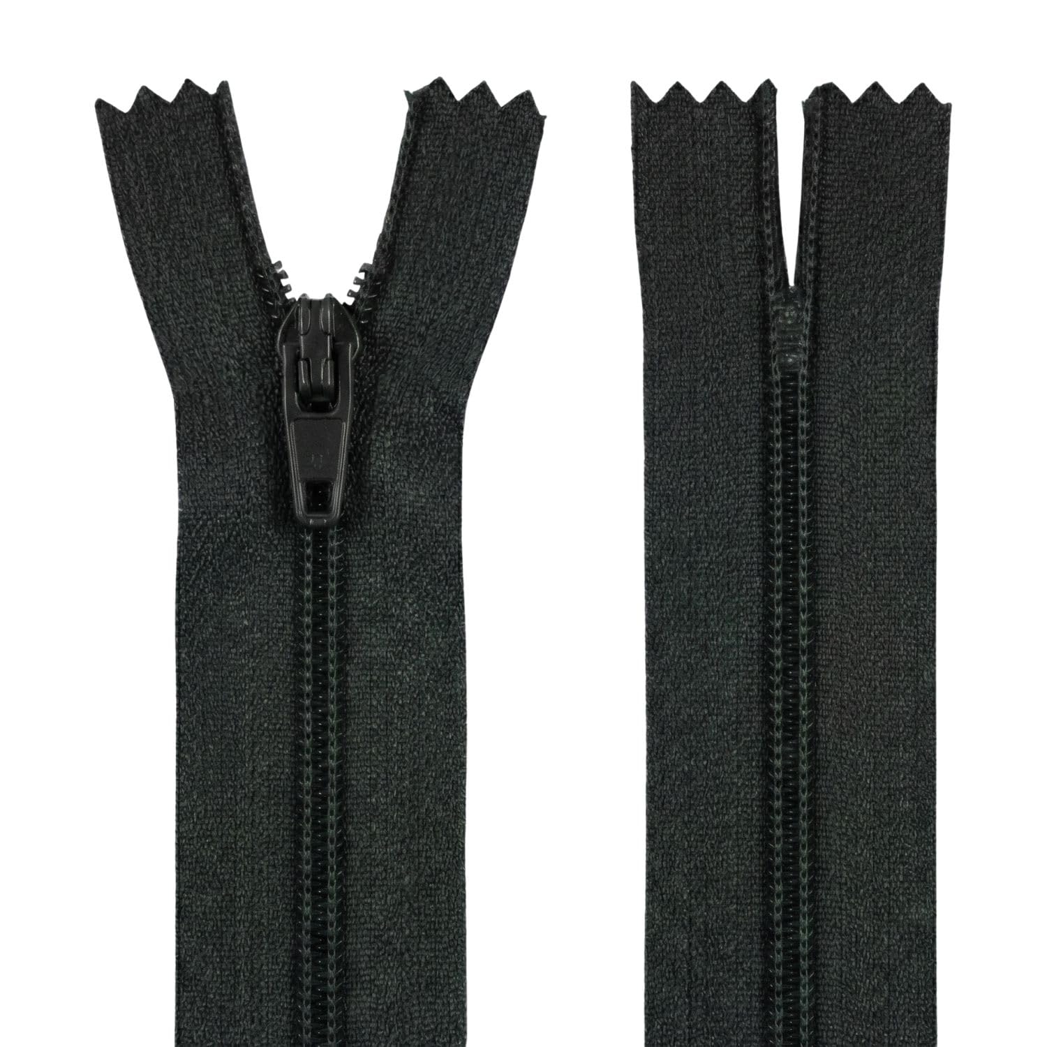 12" (30.5cm) Black Zip - Closed-End - Dressmaking, Sewing & Craft