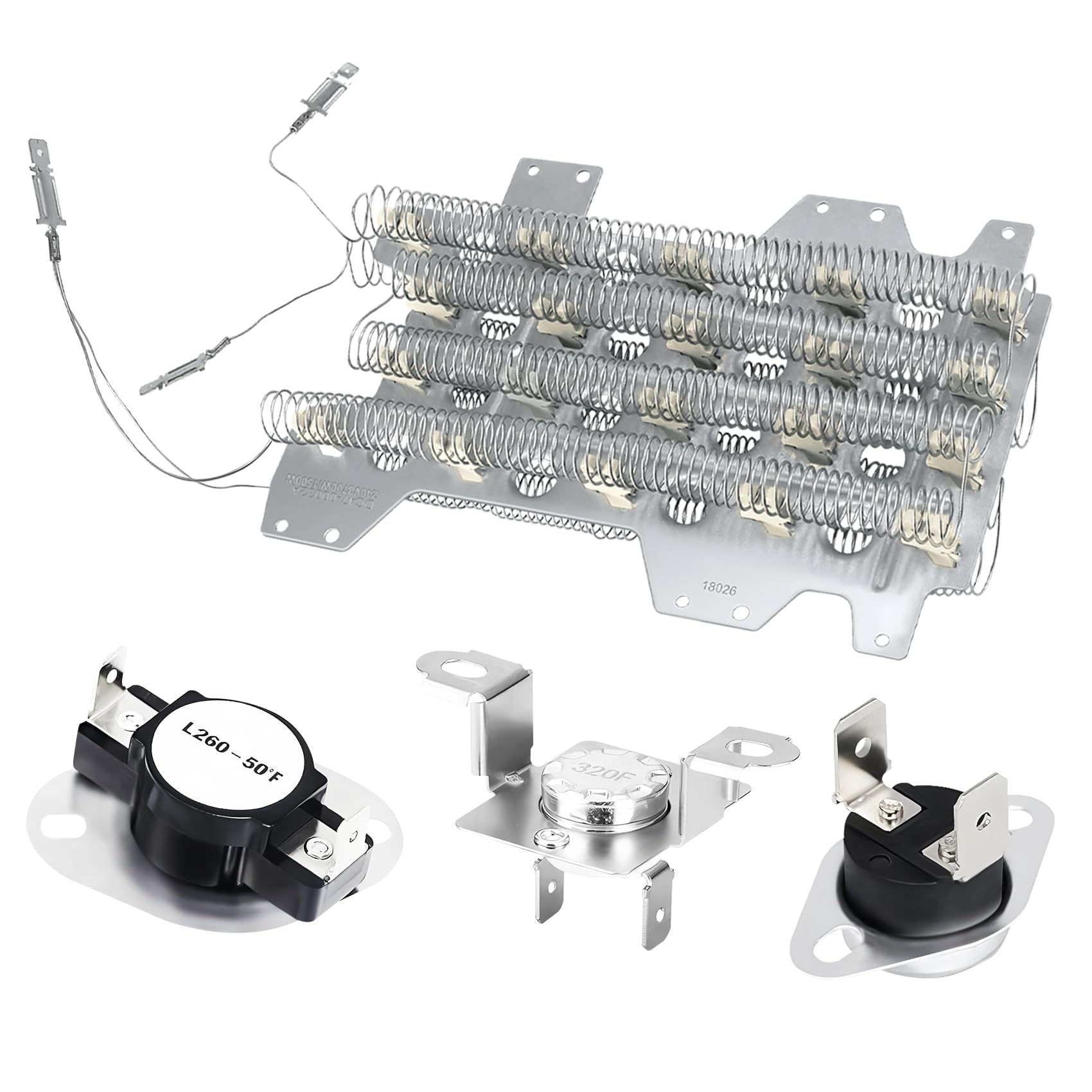 Photo 1 of Dryer Heating Element Kit for 3 Wire sam-sung DVE45R6300V/A3 DVE52M7750V/A3 DVE52M8650V/A3 DVE54R7600C/A3 DVE60M9900V/A3 DVE50R8500V/A3 DVE52M7750W/A3 DVE54R7600W/A3 DVE55A7300E/A3 DV45K6500EV/AC