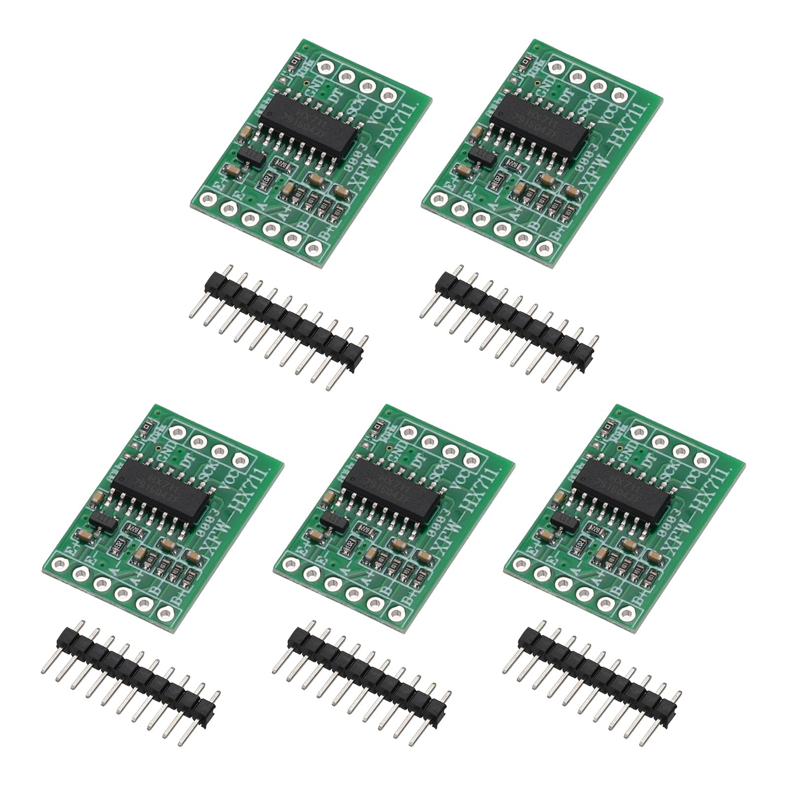 QUARKZMAN 5 sztuk HX711 czujnik wagi, podwójny kanał, 24 bity, precyzja A/D, 16 x 24 mm, czujnik ciśnienia wody, do samodzielnego montażu, elektroniczna waga kuchenna