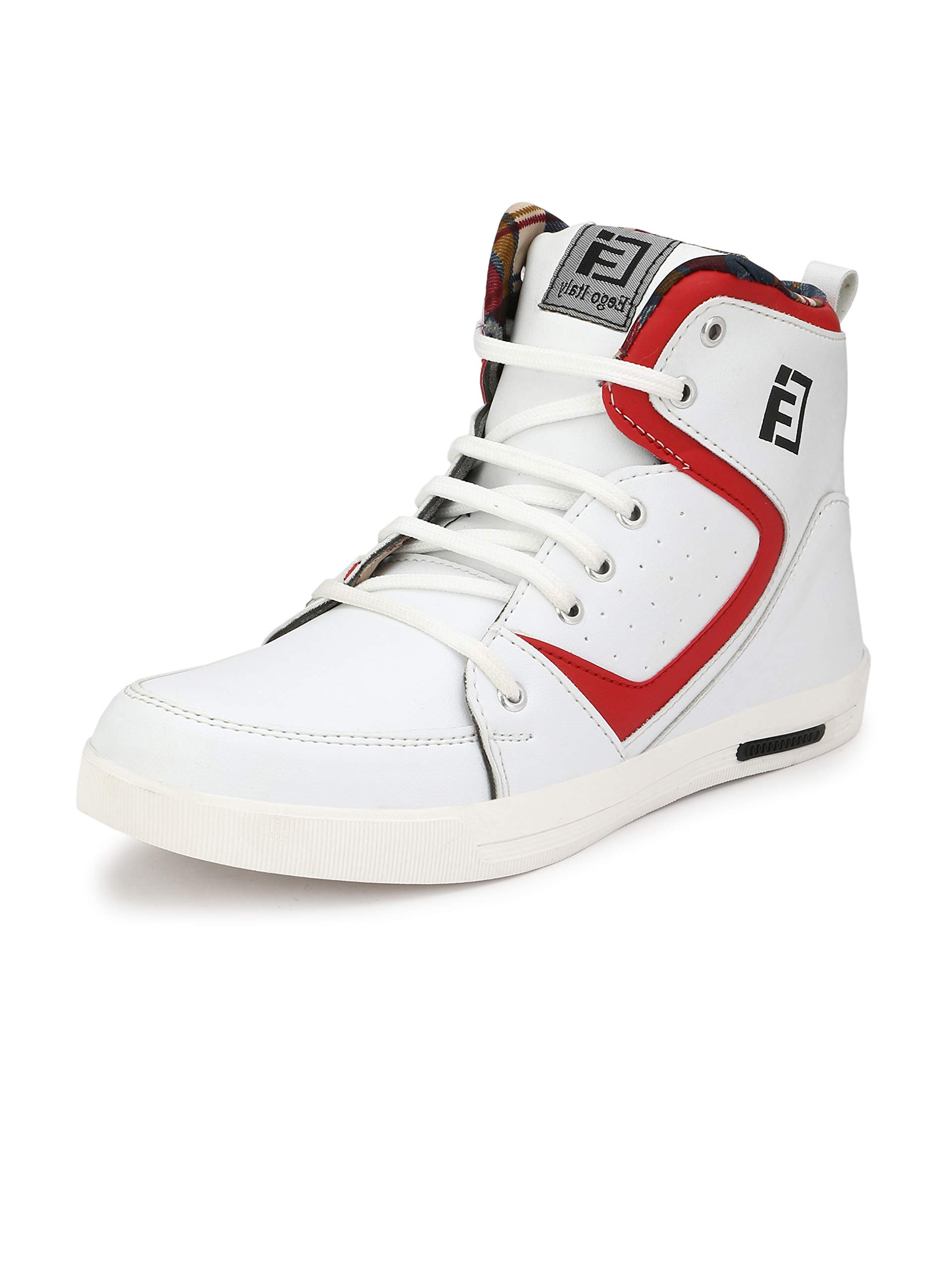 Eego Italy White Synthetic Mens Ankle Length Sneakers-6 (B07RP5J8R5) Amazon Price History, Amazon Price Tracker