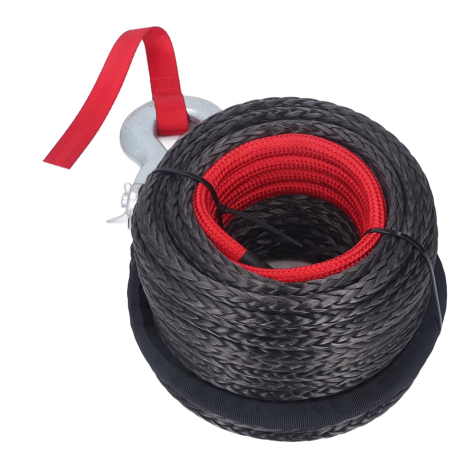 10 Mm X 30 M, Corda in Plastica Resistente, Kit Corda Sintetica con di Trazione di 18.740 Libbre, Kit Cavo Corda Sintetica per Camion Fuoristrada