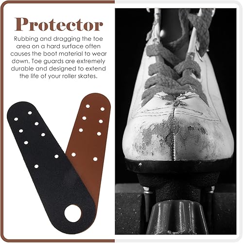 Miniatura 6 de BESPORTBLE 2 pares de tapones para botas de patinaje para patines de ruedas, cubiertas de botas, protectores de patinaje, protectores de puntera de