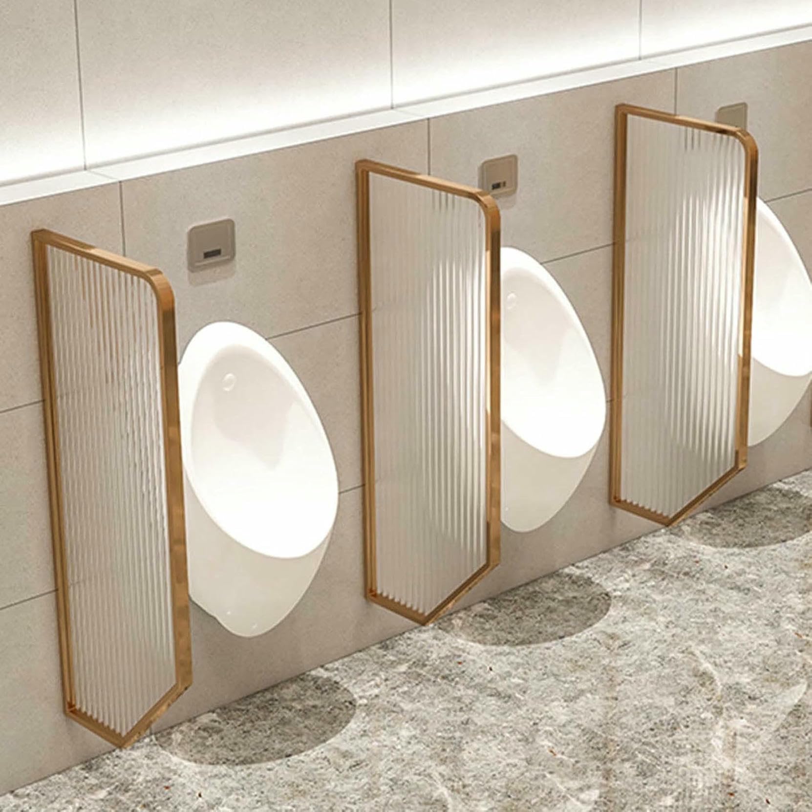 GTHTUHFD Wall-Mounted Urinal Privacy Screen, Modern Public Restroom Partition Divider, Toilet Partition
