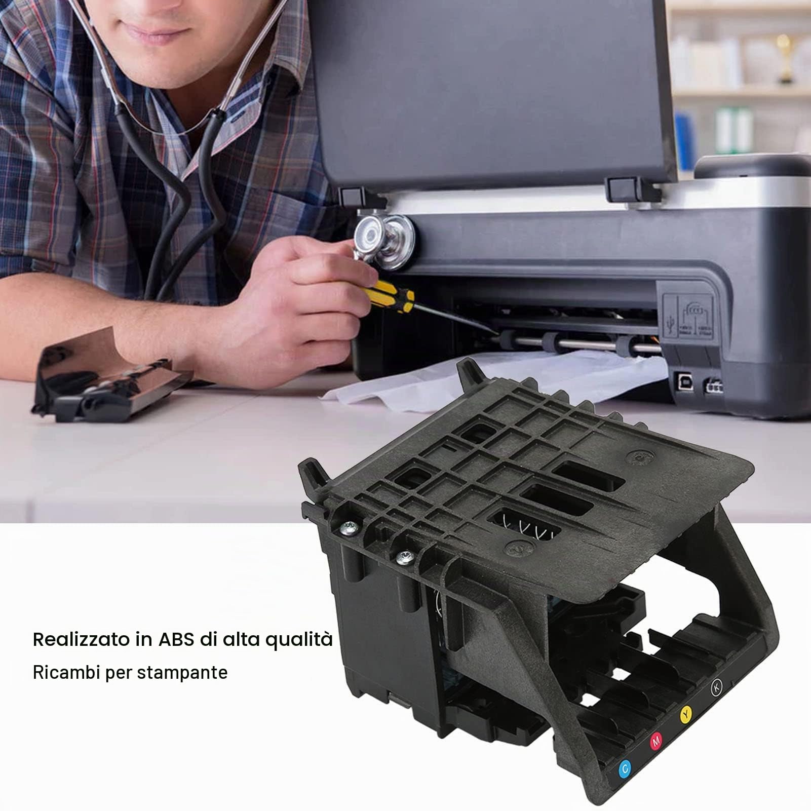 VBESTLIFE 952 953 954 955 Testina di Stampa Sostitutiva per h p OfficeJet Pro 7740 7730 7720 8210 8710 8730 8740 8216 8720 8725, Alta velocità, Bassa Temperatura