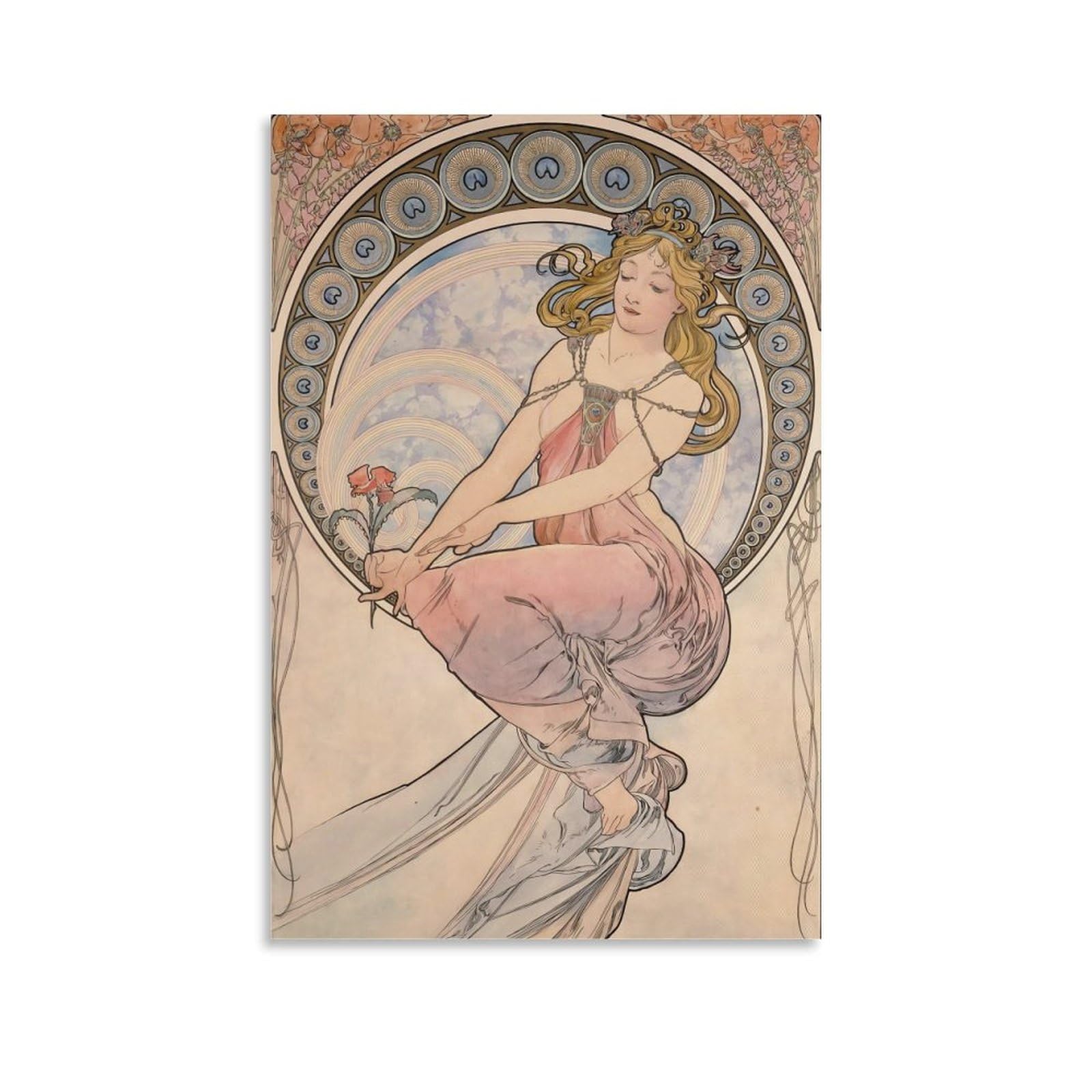 Painter Alphonse Maria Mucha Brilliant Painting Interior Decoration Art Poster (12) Canvas Wall Art Prints Poster Photo Picture Painting Posters Room Decor 20x30inch(50x75cm)