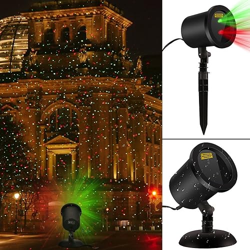 Miniatura 3 de Proyector de luces láser de Navidad al aire libre, estrellas rojas y verdes, impermeables, para iluminación navideña, ducha, fiesta, boda, jardín,