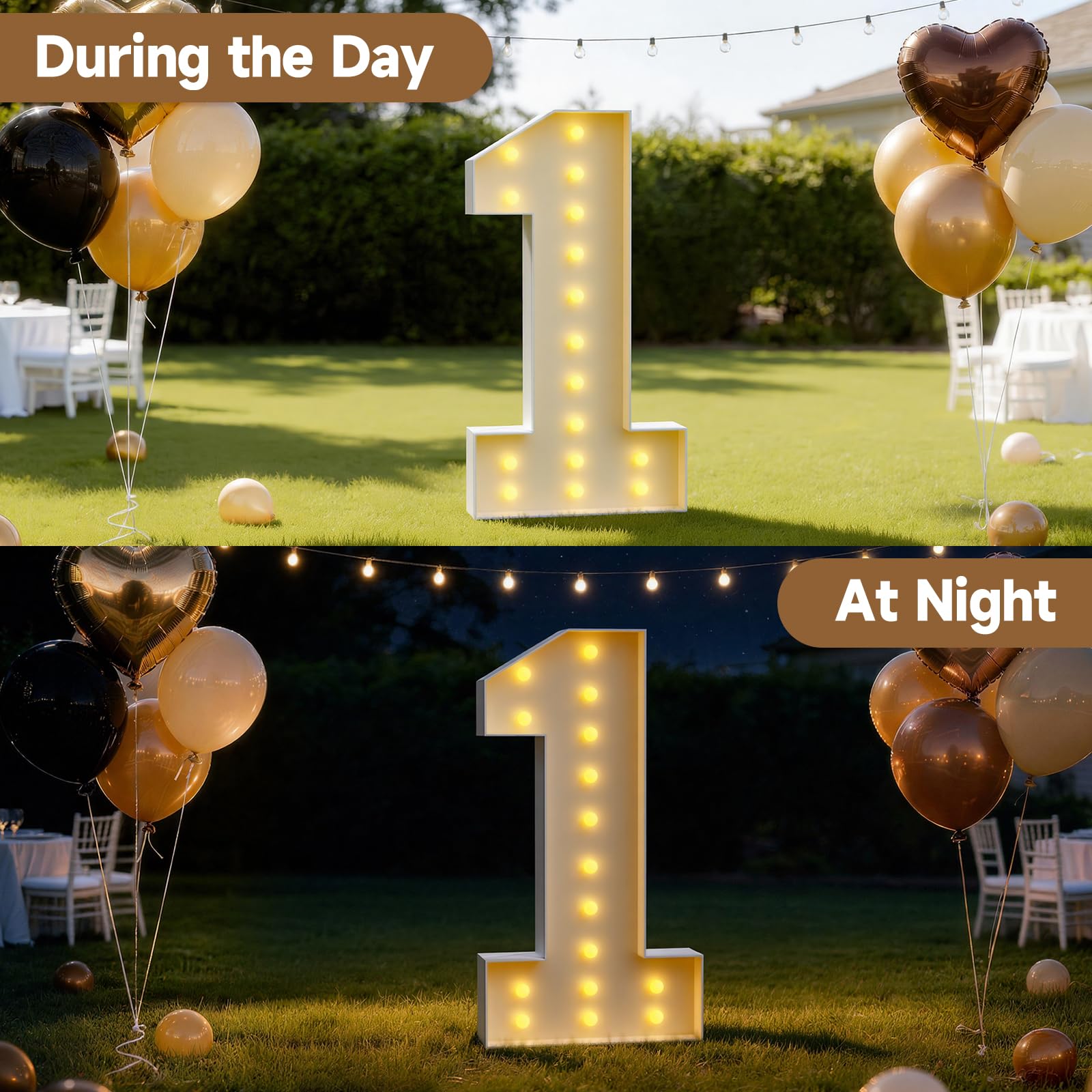 Snapklik.com : Marquee Numbers 5 Feet Tall Large Light Up Numbers 2 For ...