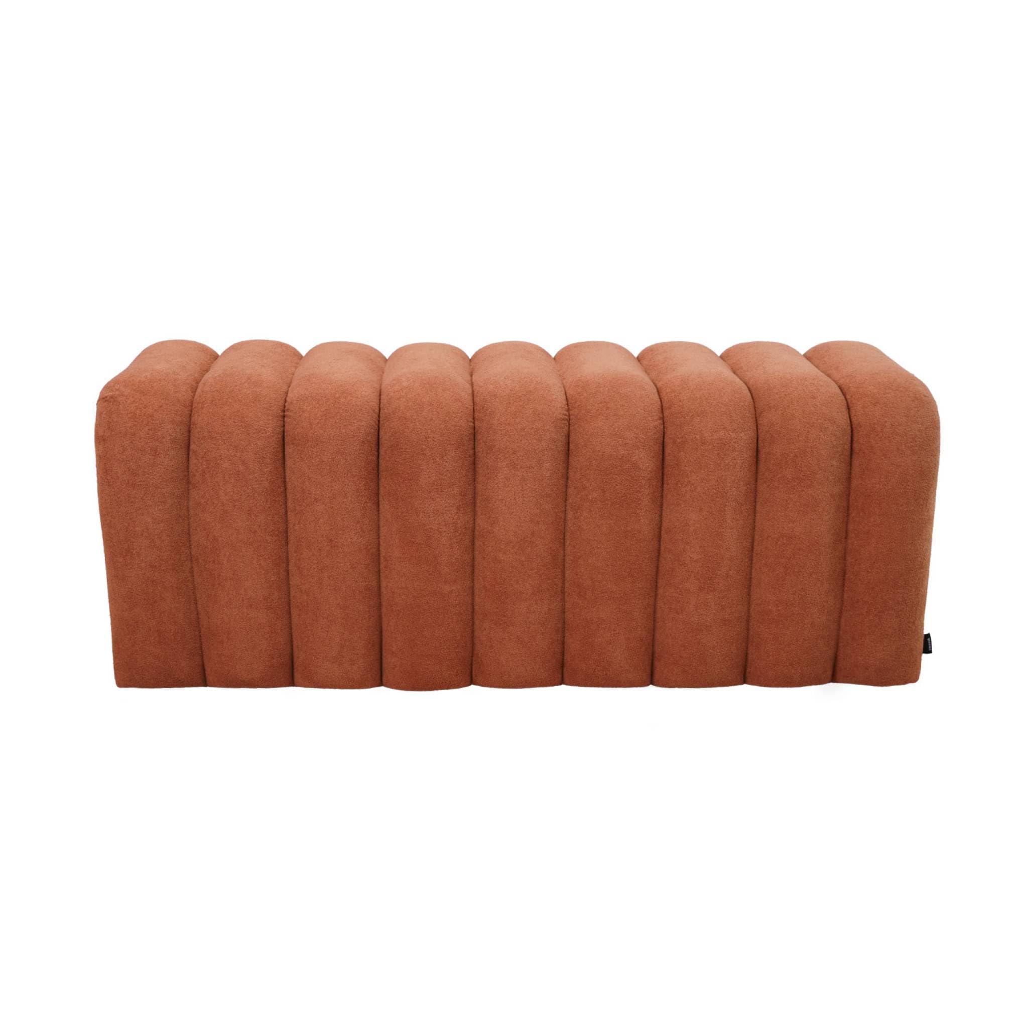 sweeek Panca, fine Letto Contemporaneo Tessuto, Ito, Arancione, 114x40x45 cm