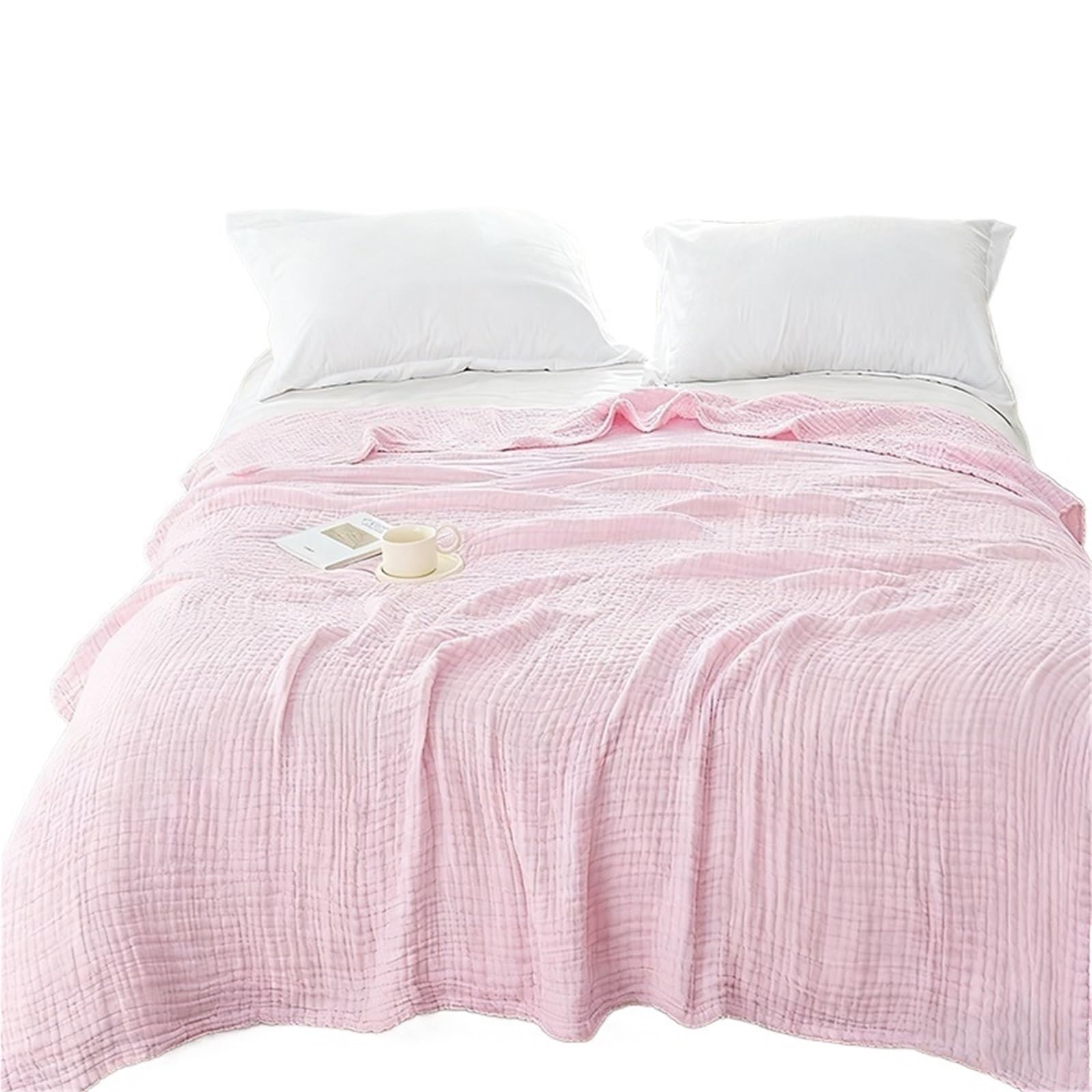 Breathable Cotton Muslin 6-Layer Blanket Multicolor Multiple Sizes(Color8,130x150cm)