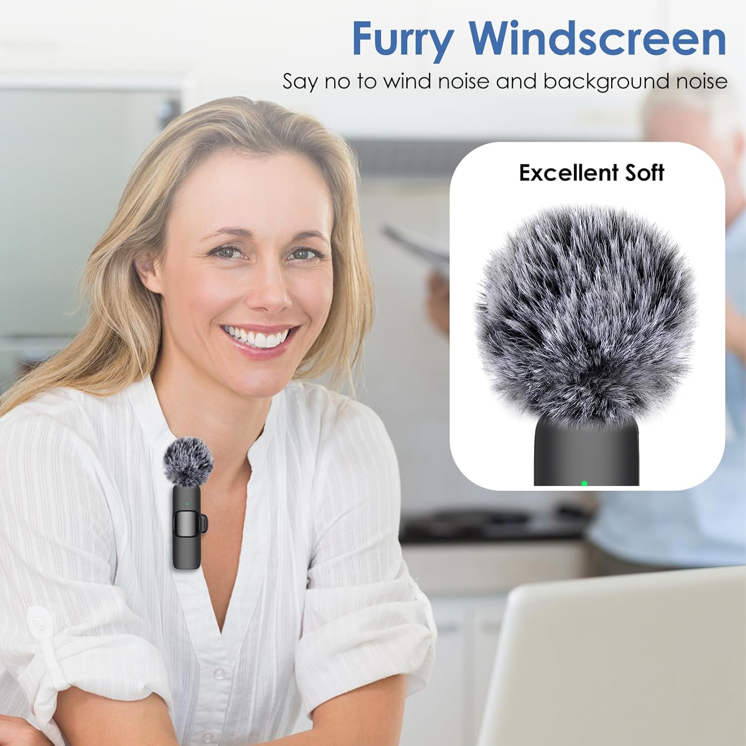 Mini Wireless Furry Windscreen & Foam Cover Set for Lavalier Microphone, Wind Muff Foam Mic Cover with Clip to Reduce Plosive and Better Highlight the Vocals, Washable and Windproof Wind Screen(9 Pcs) - Image 7