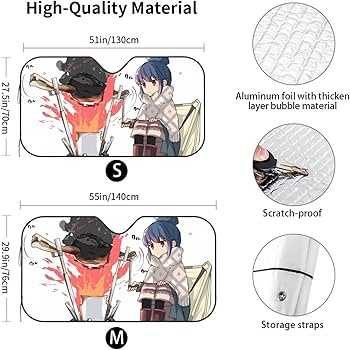 Amazon | ゆるキャン△ サンシェード サンシェード車フロントカバー 車