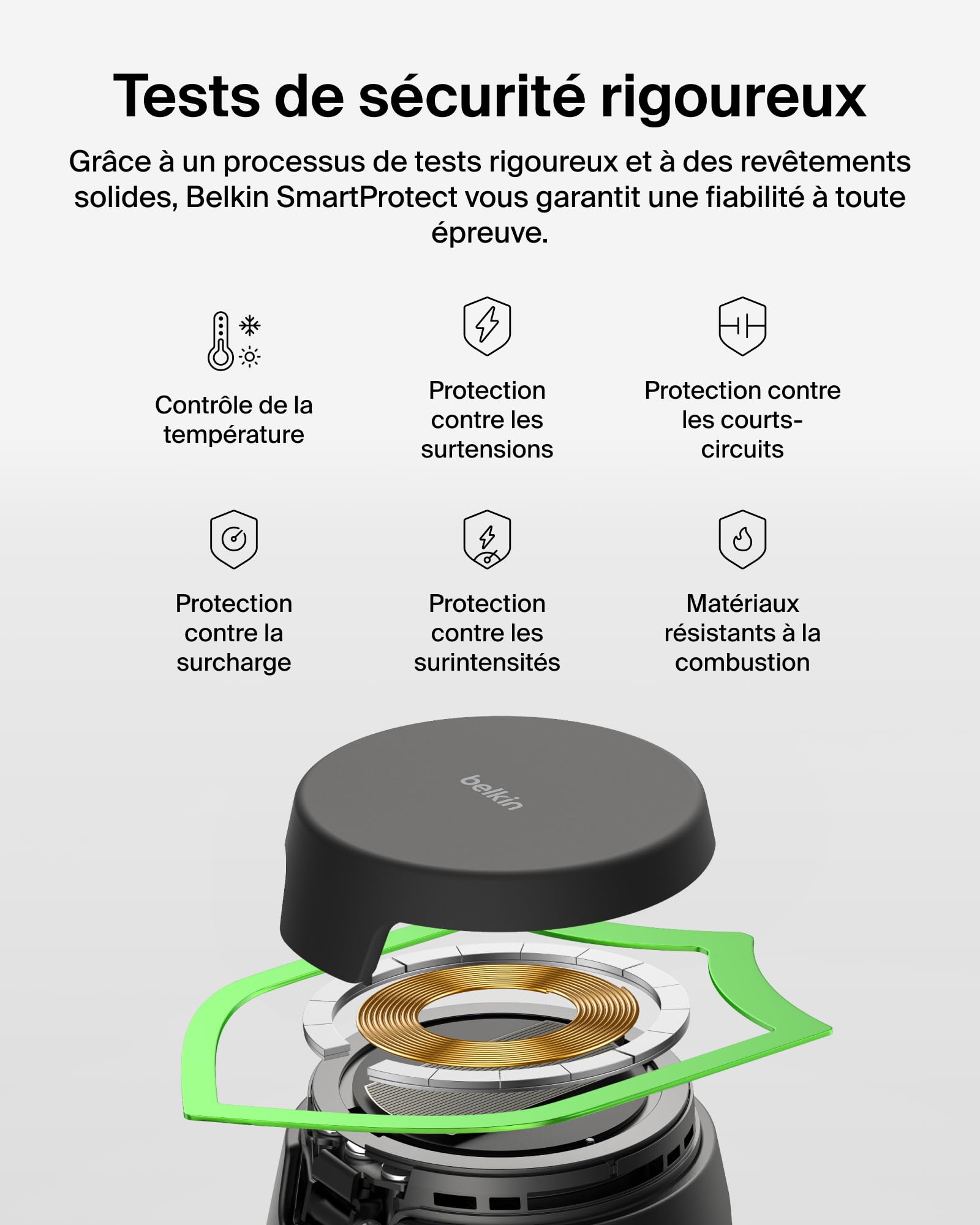Belkin UltraCharge Station sans Fil 3-en-1 avec Qi2, 25 W - Noir | Chargeur Magnétique Qi2.2, USB-C, Chargeur Sans Fil Pour iPhone, Galaxy, Écouteurs, Montre Connectée, Adaptateur Secteur 45 W