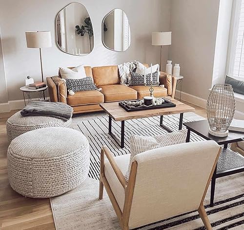 Miniatura 3 de Hauteloom Angus - Alfombra contemporánea para dormitorio, sala de estar, alfombra bohemia Art Deco, redonda de mediados de siglo, suroeste, nativo