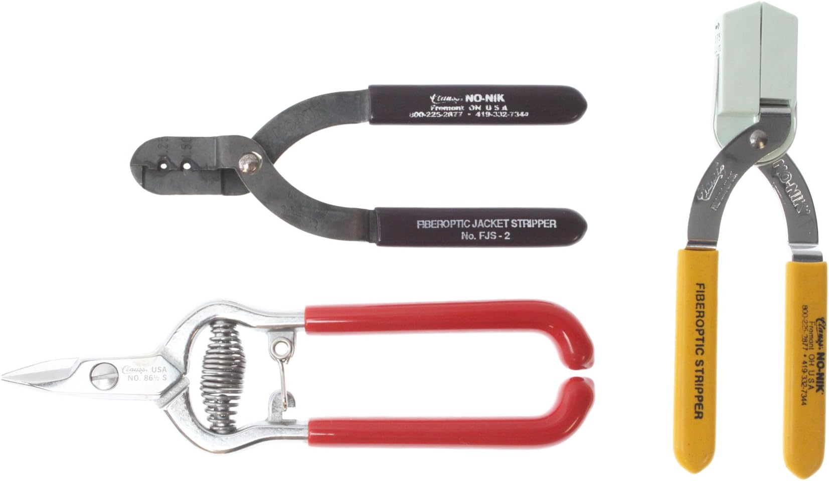 Clauss Cutlery NN175 3-Piece Precision Fiber Optic FJS-2 Jacket Stripping Kit