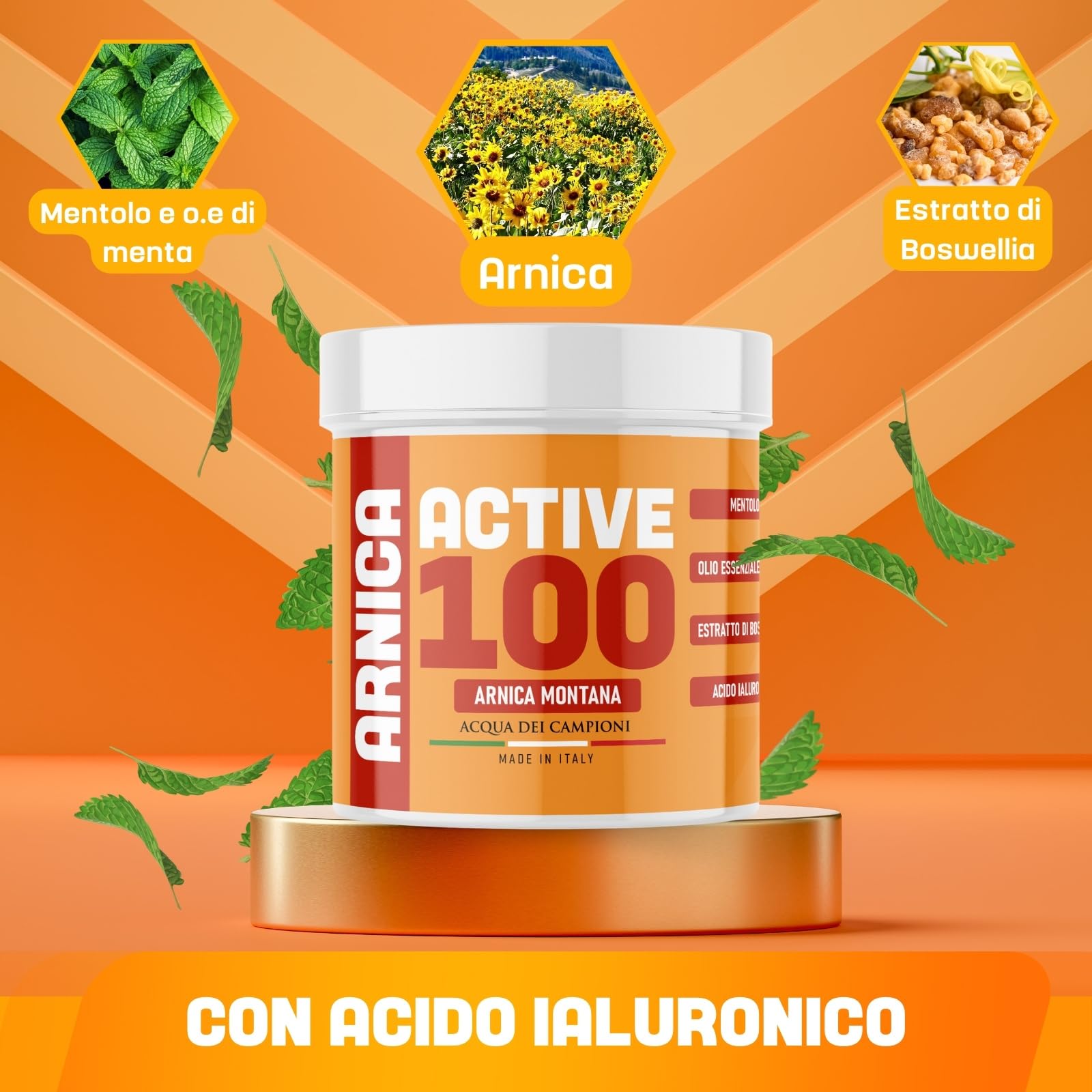 Arnica Per Cavalli Uso Umano con Acido Ialuronico 600ml Arnica Gel Extra Forte Mentolo e Boswellia Rinfrescante Non Unge Crema Masaggio 100% Naturale Made In Italy