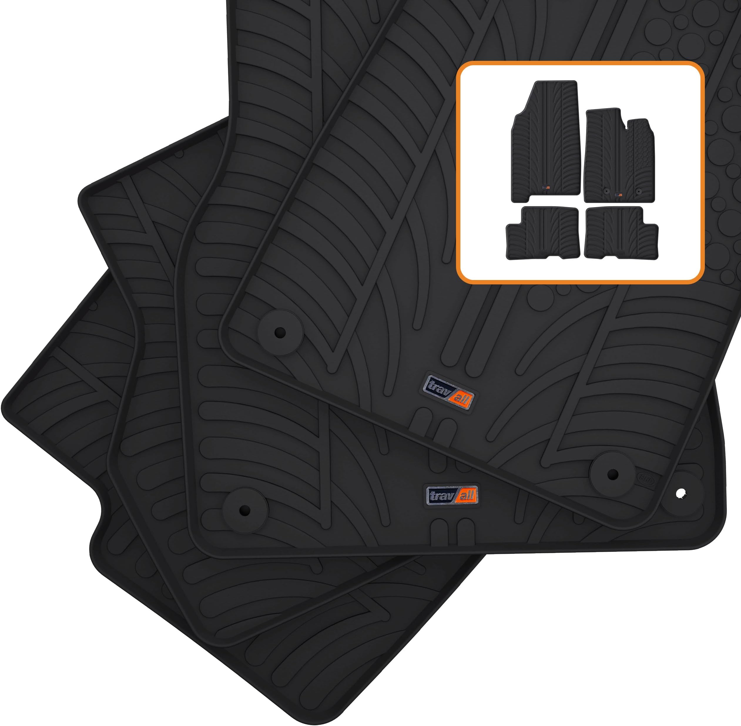 Travall Mats Compatible With Dacia Duster (2018Current) TRM1184R VehicleSpecific Full Set of