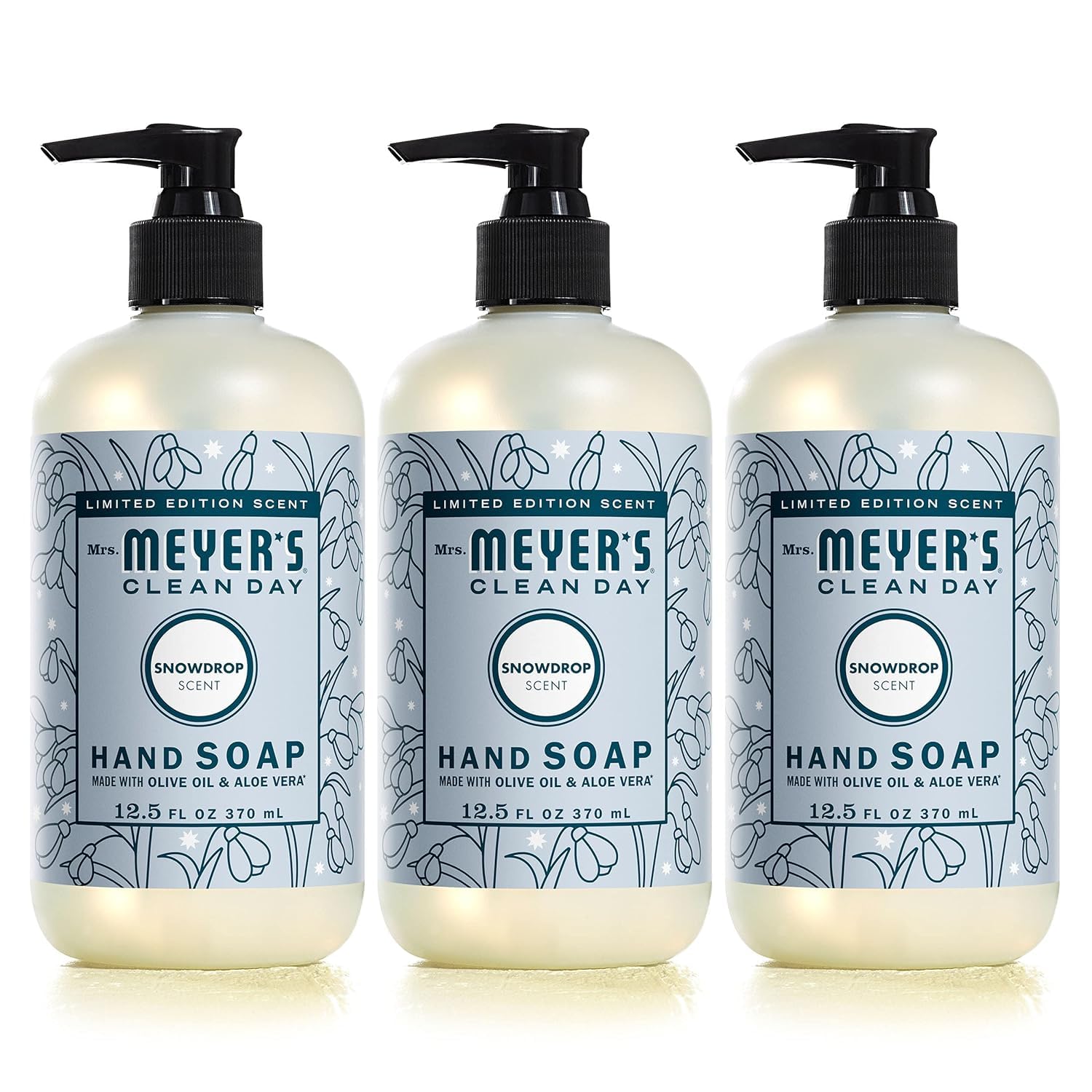 Mrs. Meyer's Clean Day Liquid Hand Soap, 12.5 fl oz, 3 Pack