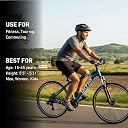 Omobikes Coorg Ace | Alloy Hybrid Cycle | Shimano 7 Gears | Suspension | Dual Disc Brakes | 700C 29T |15+ Years Unisex Adult (Blue) gallery image
