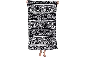 Boho Elephants Ultra-Absorbent Elephant Bath Towel for the Perfect Beach Day