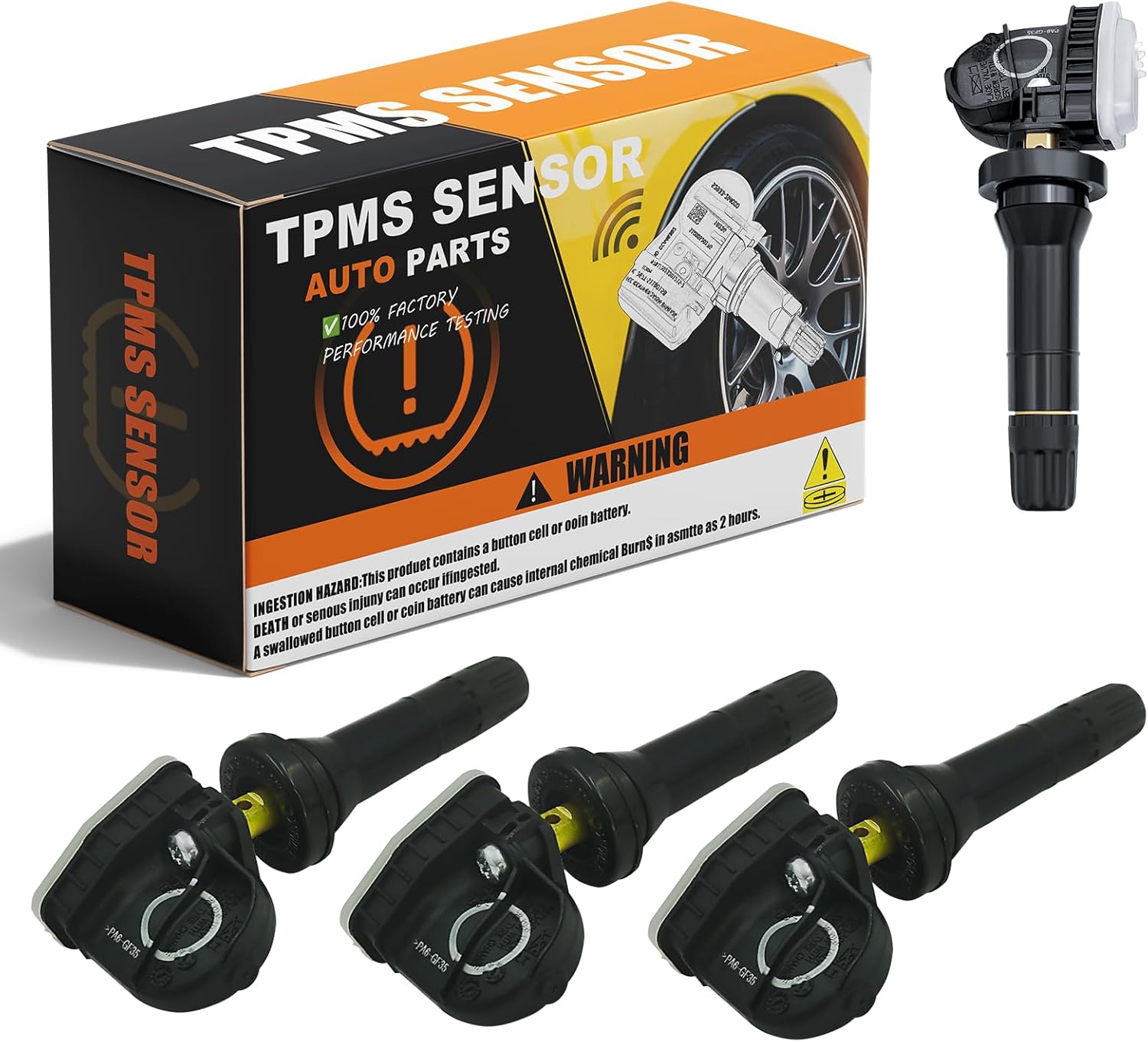 4Pcs Pre-Programmed Tpms Sensor 315Mhz Fit for:-Ford Explorer 2015-2017, F150 2016-2017, Flex 2016-2019, Ranger 2019-2021, Mustang 2015-2017, for:-Lincoln Mkx Continental, OE# F2GZ1A189A