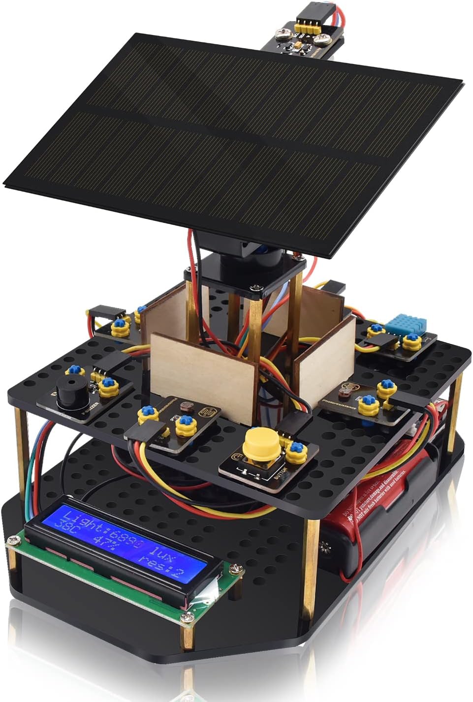 DIY Solar Tracking Electronic Kit for Arduino UNO Temperature Humidity Sensor BH1750 Light Sensor etc Educational Programming Gift for Teens Adults