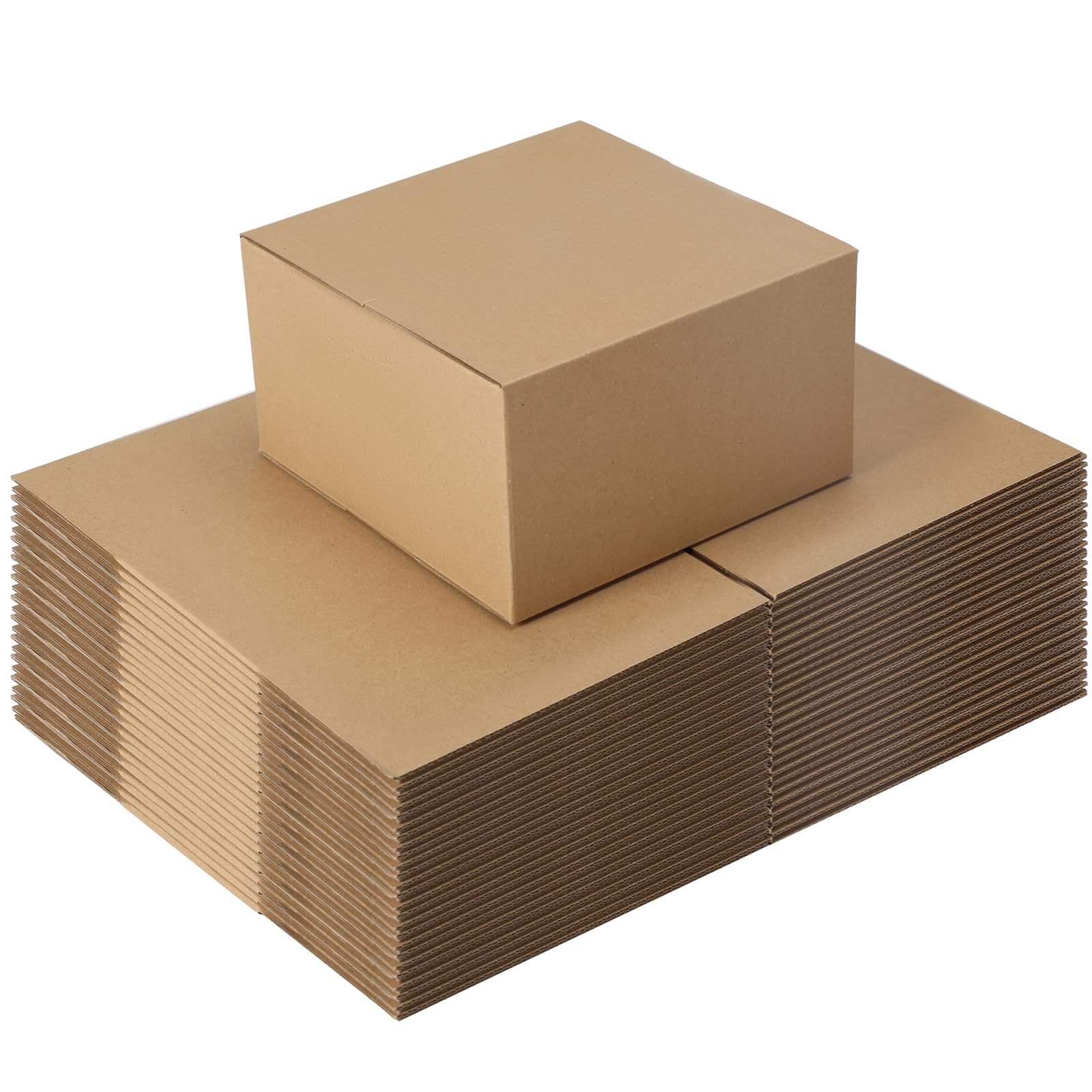 6x6x4 Shipping Box set of 40, Kraft Business Corrugated Box Mailers for Packaging