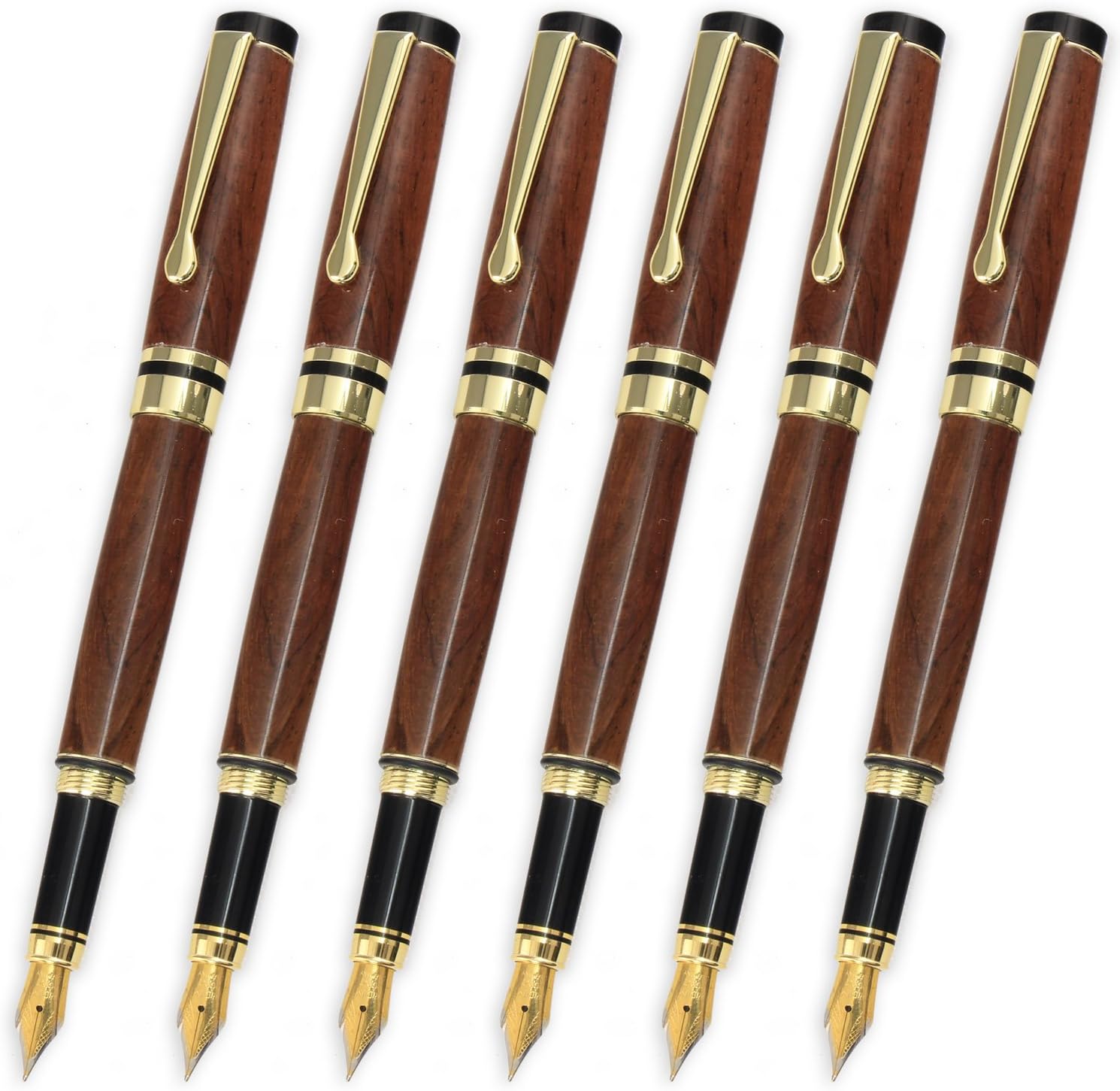 Classic Fountain Pen Kit - Gold, 6 Pack