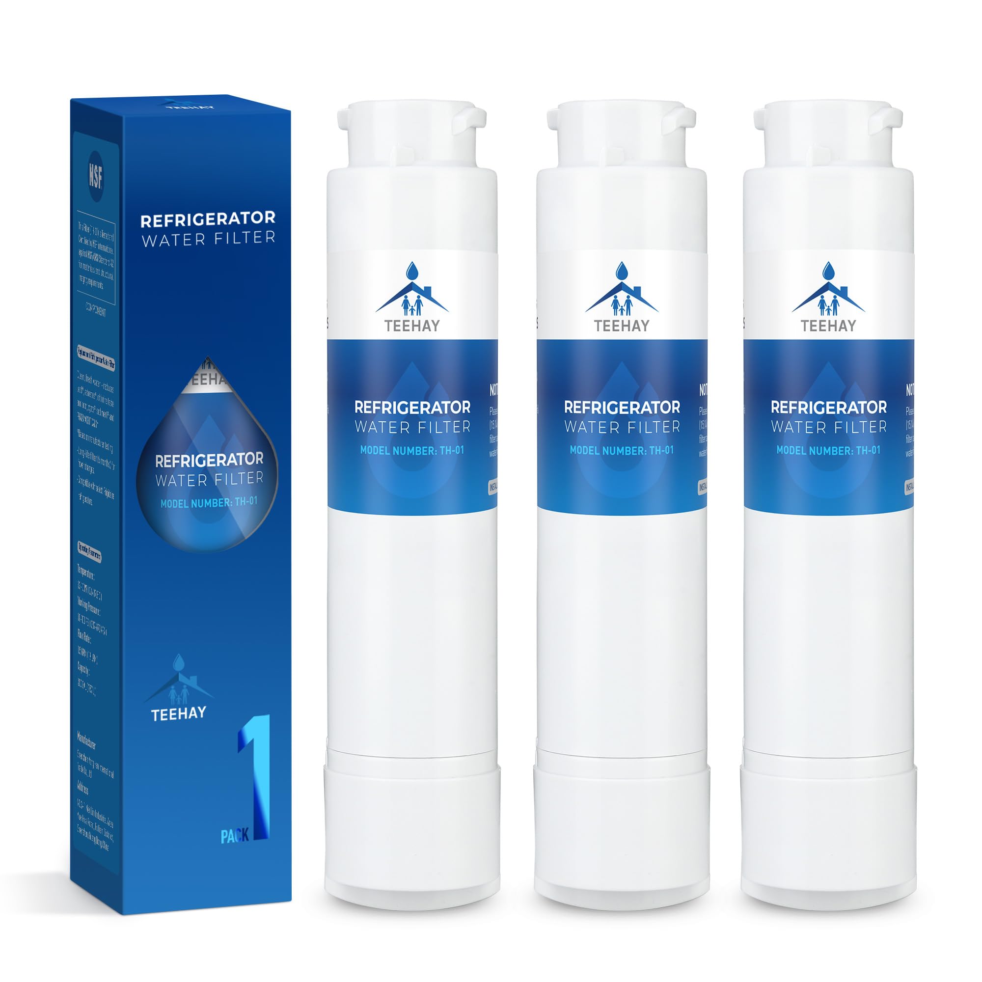 EPTWFU01 Frigidaire Water Filter Replacement, Compatible with EWF02, Pure Source Ultra II, Frigidaire FFHB2750TD, FRFG1723AV, LFHG2251TF, FG4H2272UF, FGHB2868TF, FGHD2368TF, FGSC2335TF, 3 Pack