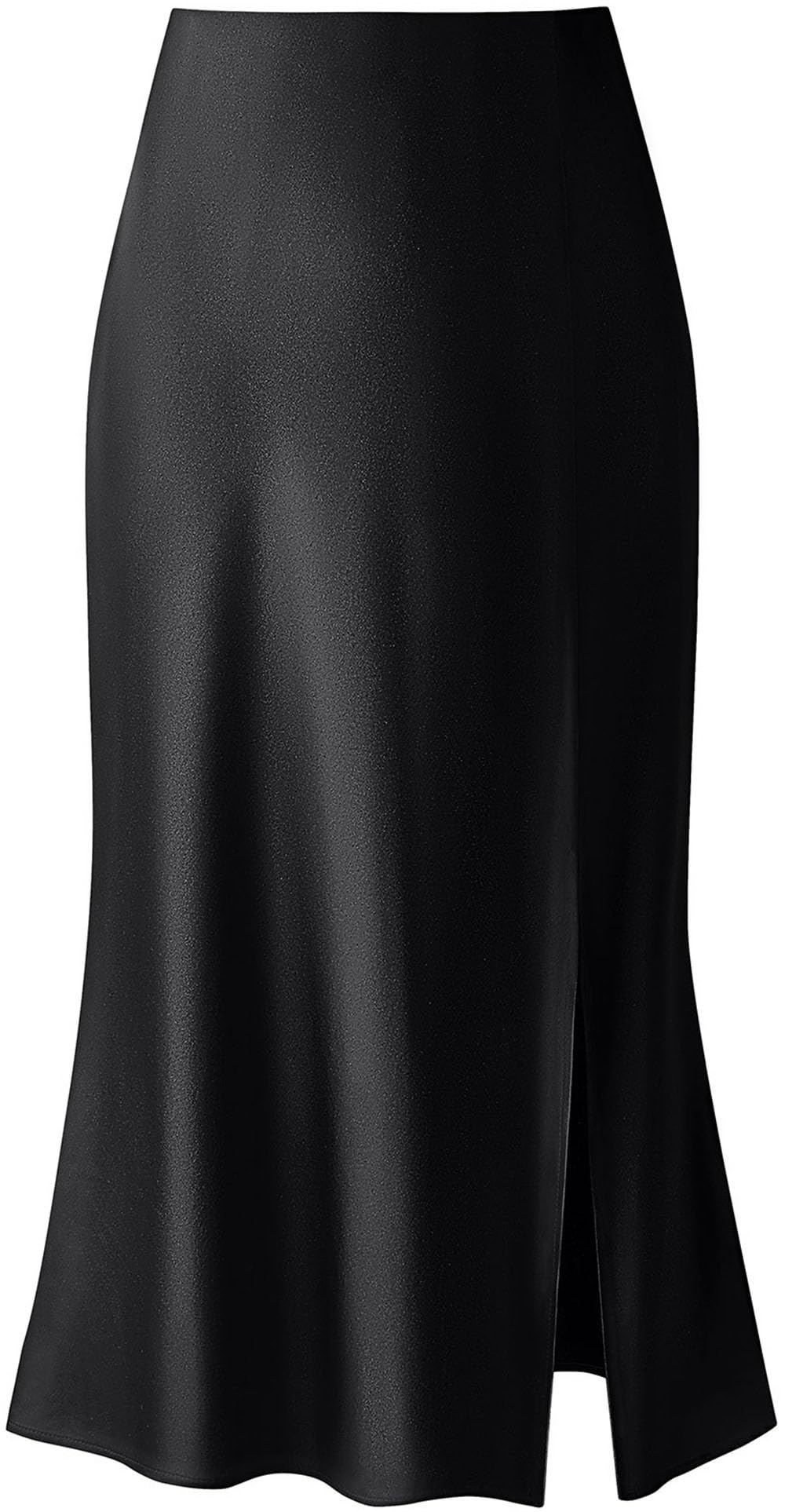 Keasmto Leopard Print Skirt for Women Cheetah High Waist Silk Satin Elasticized Skirts