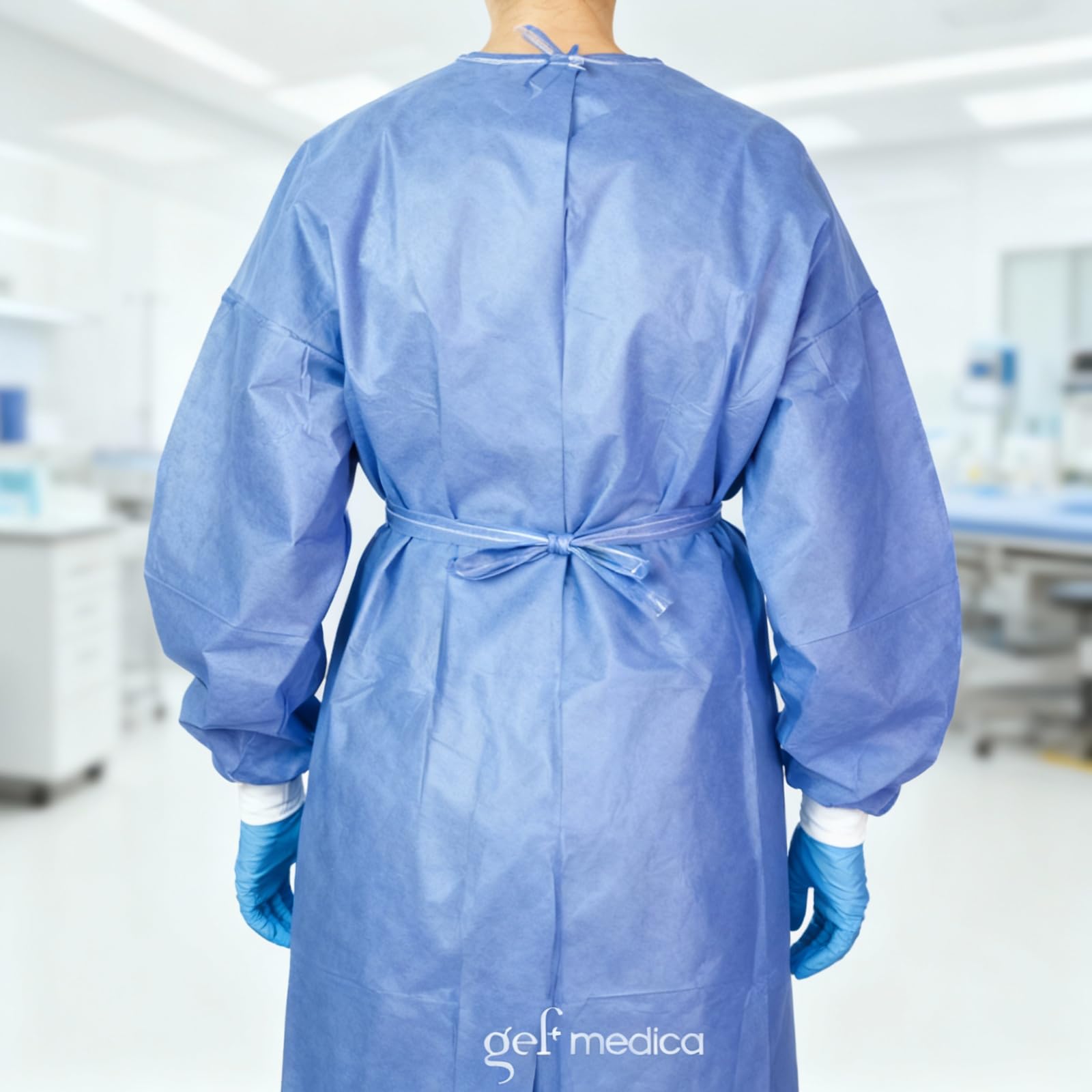 Gef Medica Camice Monouso SMS Azzurro L 25 Pezzi