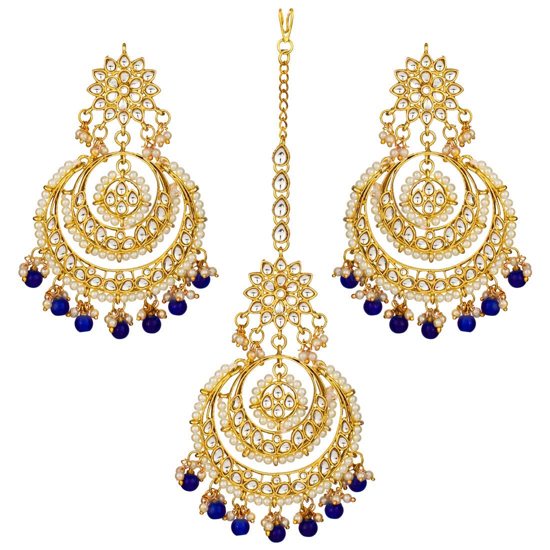 See full amazon price history chart for I Jewels Traditional Gold Plated Wedding Chandbali Kundan & Pearl Earring Set With Maang Tikka for Women (TE7077Q) I Jewels Traditional Gold Plated Wedding Chandbali Kundan & Pearl Earring Set With Maang Tikka for Women (TE7077Q) (B085MF261D) Amazon Price History, Amazon Price Tracker
