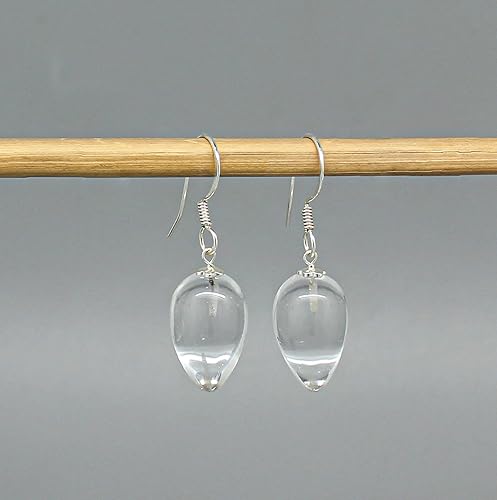 Miniatura 7 de Aretes colgantes para mujer, aretes de cristal de lágrima, joyas de piedras preciosas naturales, plata 925, uso diario, regalo para mamá, novia,