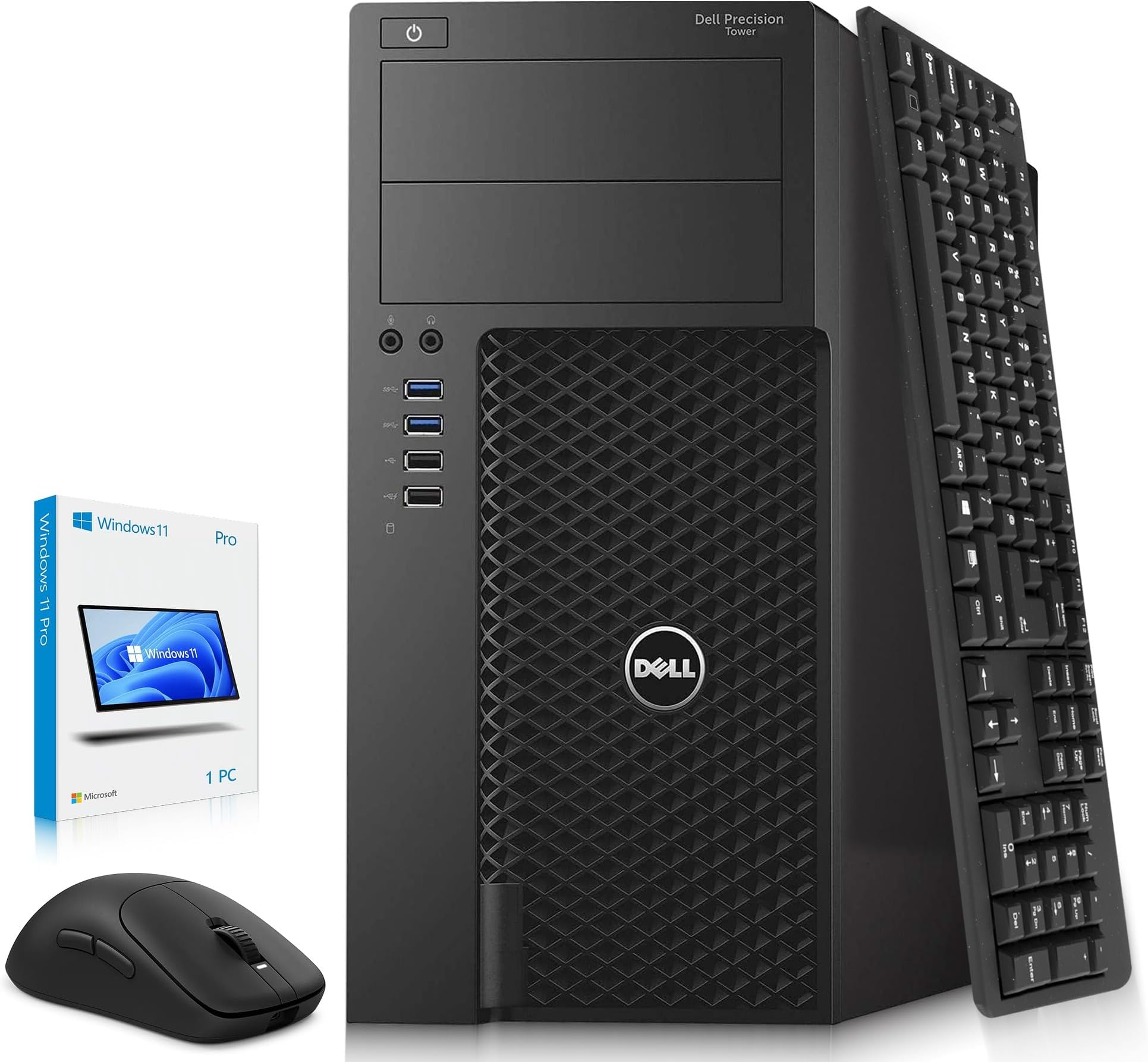 Dell Precision 3620 Mini Tower Desktop Computer โ Intel Core i7-6700 6th Gen โ 32GB RAM โ 1TB SSD โ Wireless Keyboard & Mouse โ WiFi โ Windows 11 Pro โ Workstation PC (Renewed)