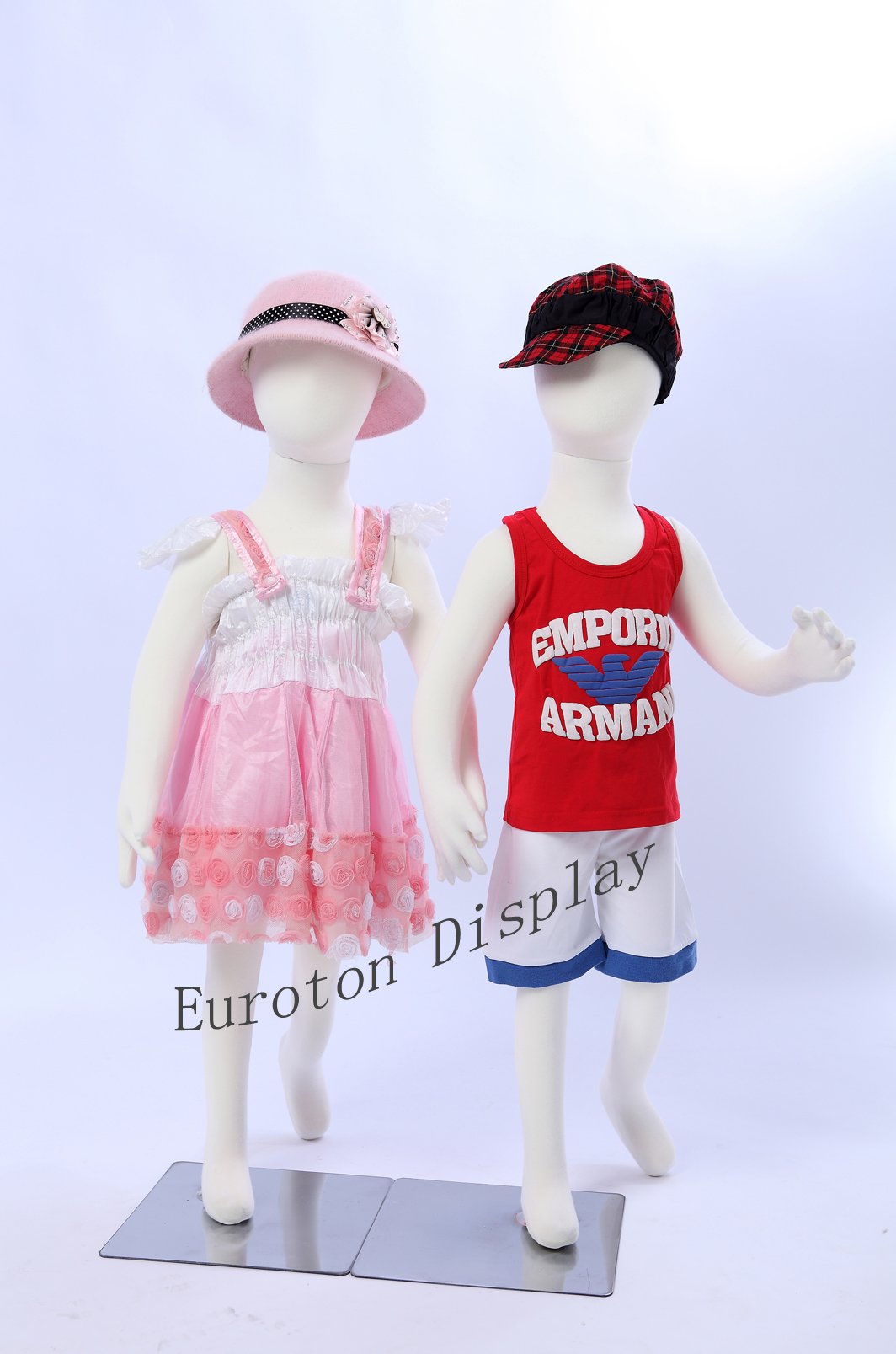 TonHan R4x2. 2 muñecas infantiles flexibles cuerpo maniquí maniquí tela de algodón