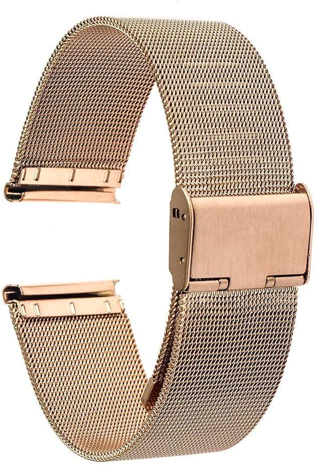 Bracelet de montre universel réglable en acier inoxydable avec fermoir de sécurité robuste