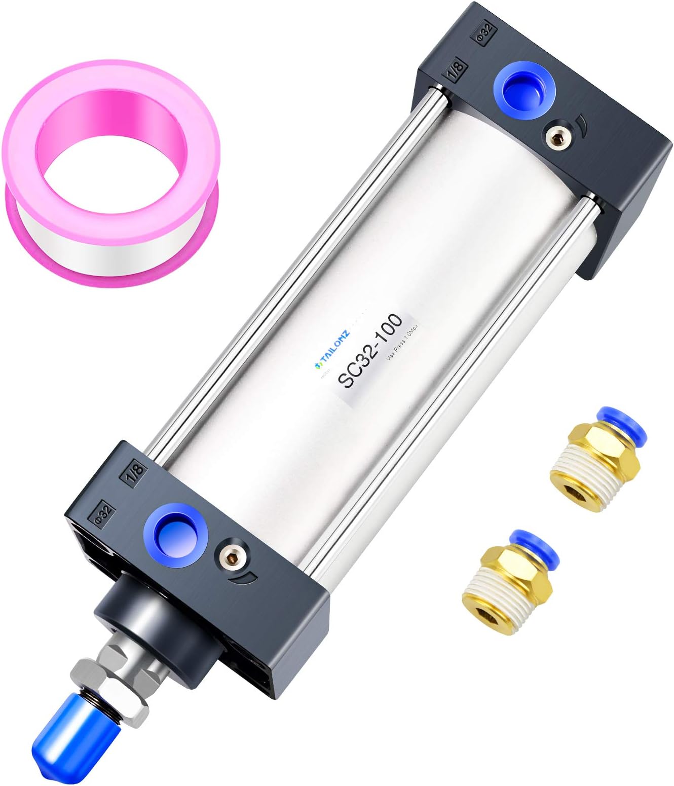 TAILONZ PNEUMATIC Air Cylinder SC 32 X 100 Bore: 32mm Stroke: 100mm Screwed Piston Rod Dual Action