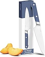 Vista 1 de Misen - Cuchillo utilitario de 5.5 pulgadas – Acero inoxidable AUS-10 japonés de alto carbono – Hoja híbrida alemana y japonesa – Cuchillo de cocina