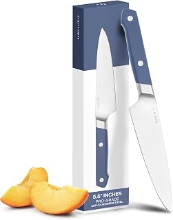 5.5" Utility Knife – High Carbon Japanese AUS-10 Stainless Steel – Hybrid German & Japanese Blade – Precision Kitchen Knife for Professionals & Home Cooks – Ultimate Cutting Performance - Blue