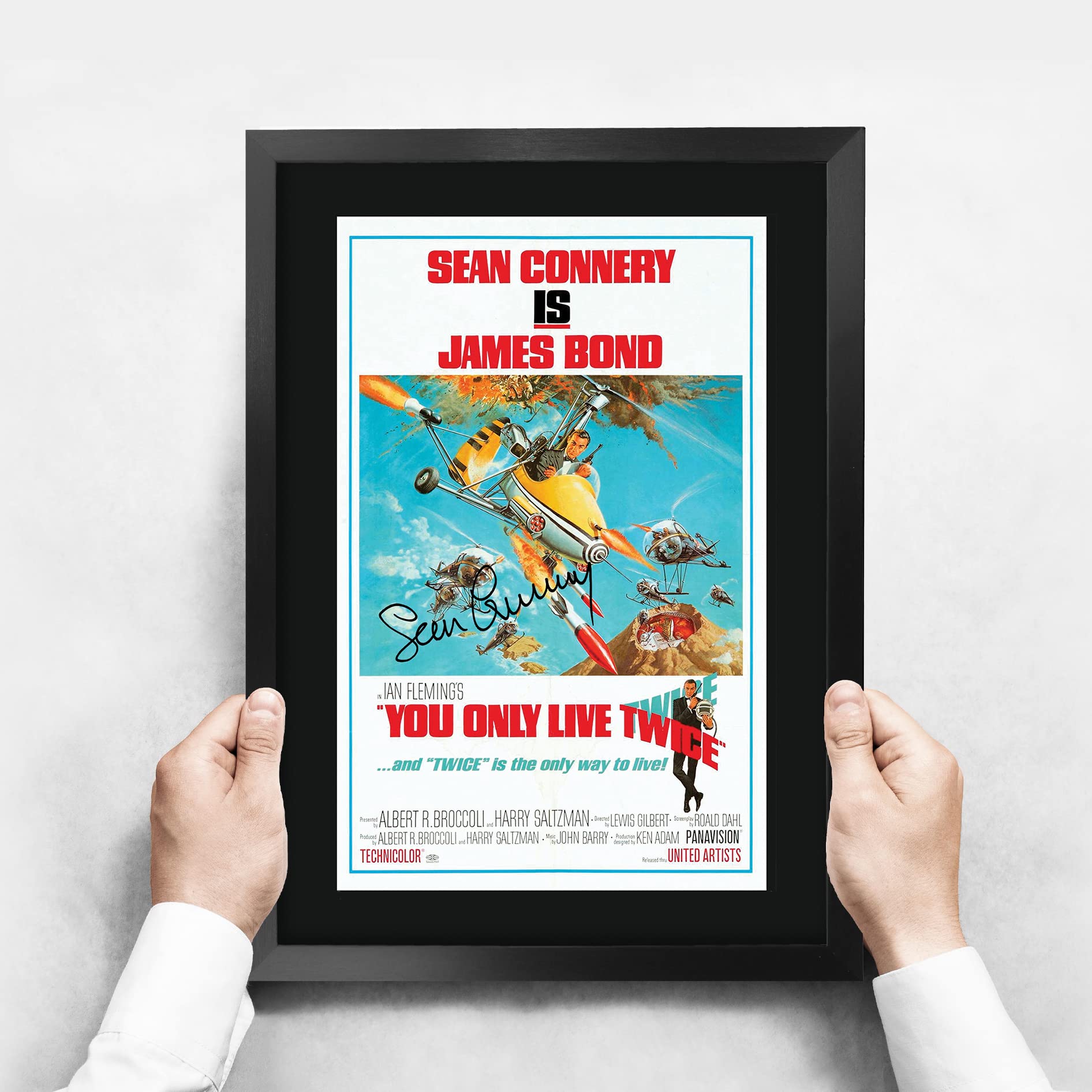 HWC Trading A3 FR James Bond - Geheime Dienst Her Majesty Of The Movie Poster George Lazenby Signed Gift Ontworpen A3 Printed Cadeaus Movie Handtekeningen Op Druk Foto Beeldscherm