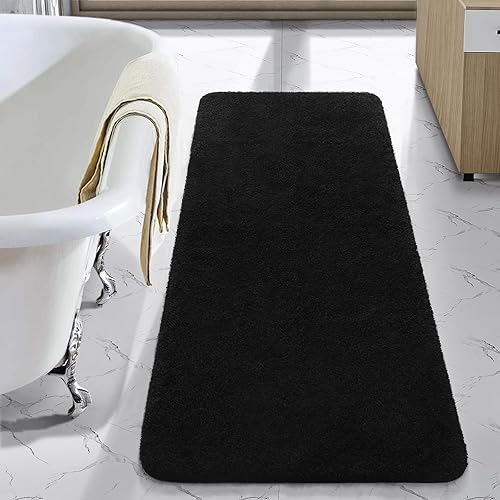 Miniatura 29 de LOCHAS Alfombra de baño de 24 x 17 pulgadas, de microfibra suave, gruesa y absorbente, lavable a máquina, alfombra de baño antideslizante de felpa