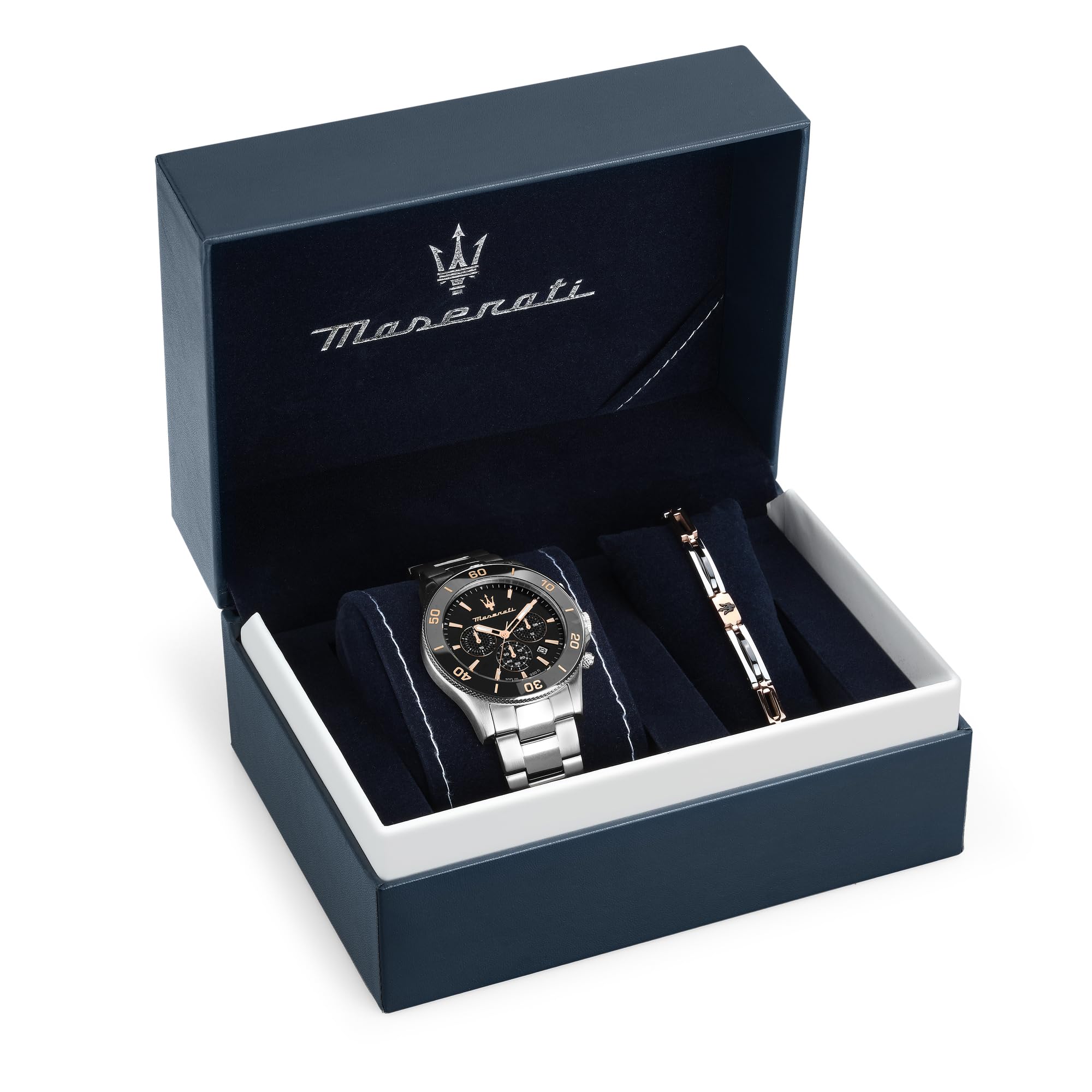 Maserati Special pack Competizione Bracciale e Orologio Uomo, Cronografo, Analogico - R8873600001