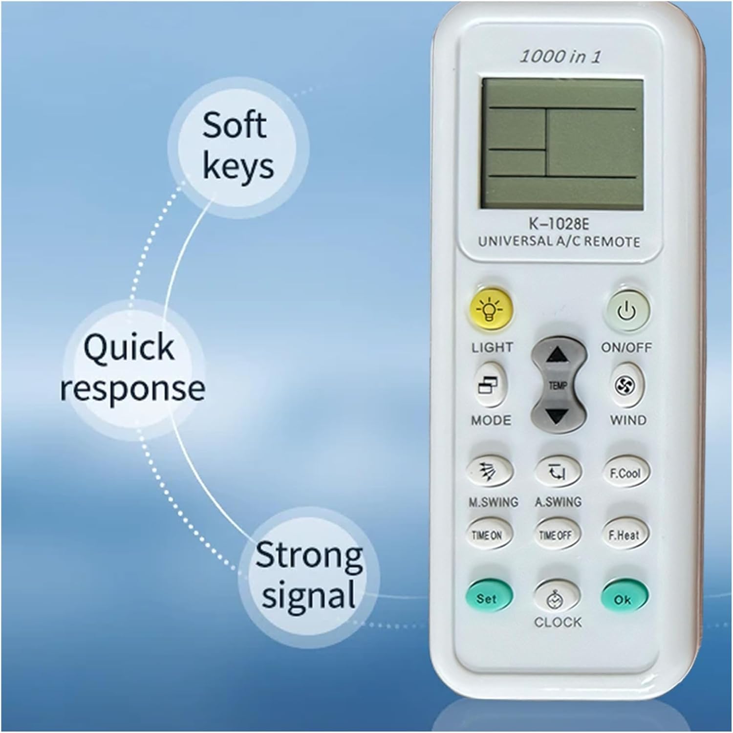 K-1028E remote highlighting soft keys, quick response, and strong signal