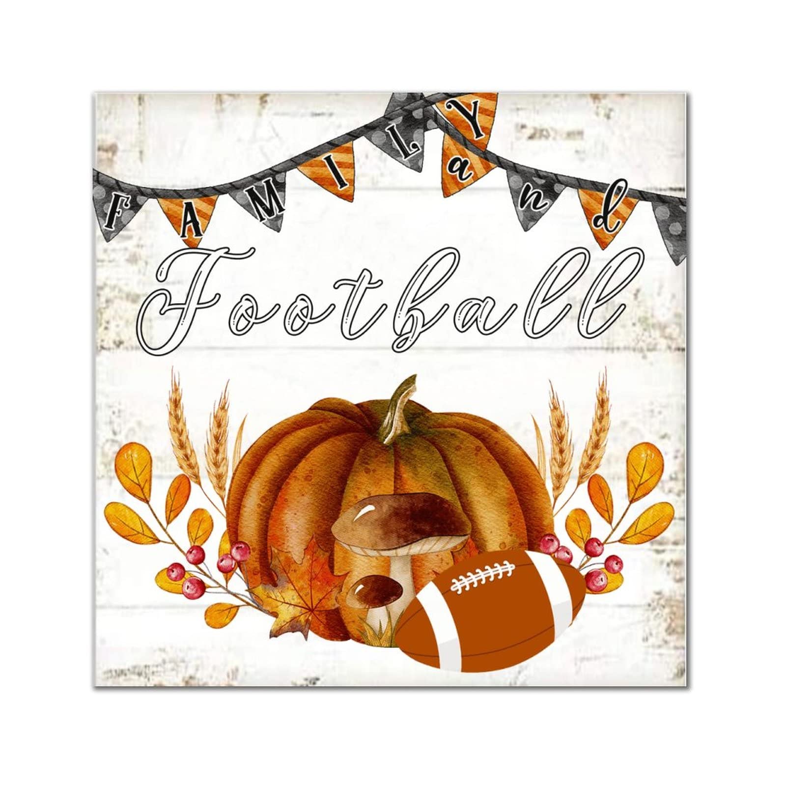 Panneau en bois famille football cadeau pendaison crémaillère