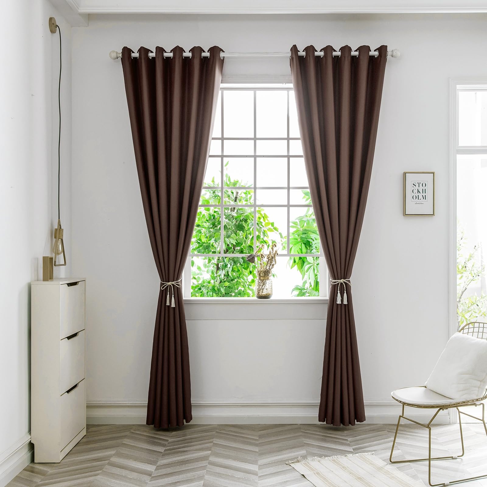 Rideau occultant anti froid contre les courants d'air de fenetre chambre 150x250