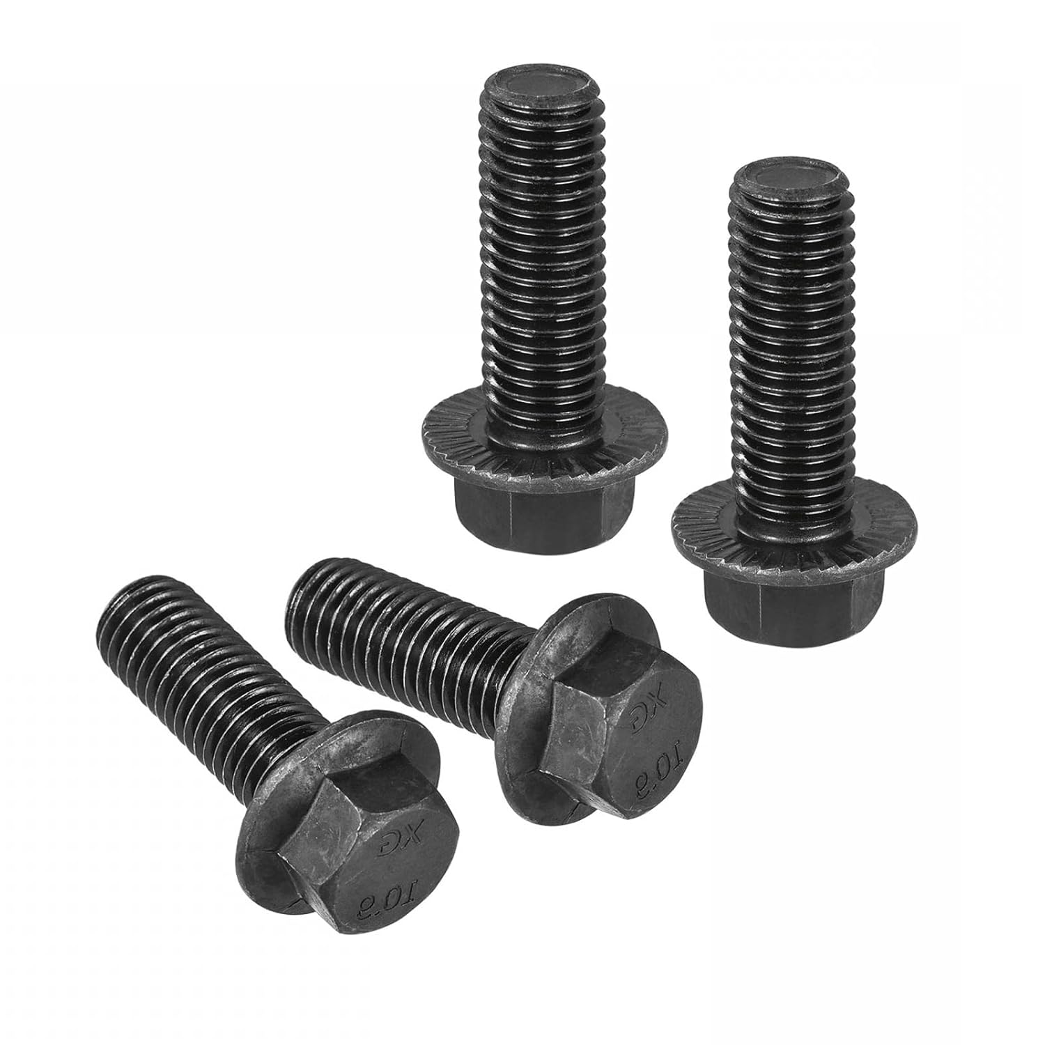 Carbon Steel 10.9 Grade Flange Hexagon Bolts Hex Serrated Head with Gasket Flange Screw Bolt M14*40mm 4pcs