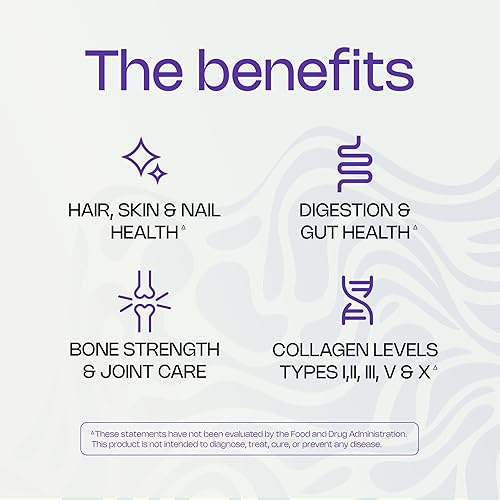 Miniatura 3 de LevelUp Multi colágeno fortificado con biotina, MSM, ácido hialurónico, glucosamina, colágeno tipos I, II, III, V y X, para articulaciones, cabello,