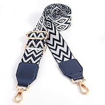 Shoulder Strap for Handbag – 3.8 cm Wide Strap for Bum Bag, Women's Bag, Sailor Bag, School, Briefcase – DIY Accessories – White Blue