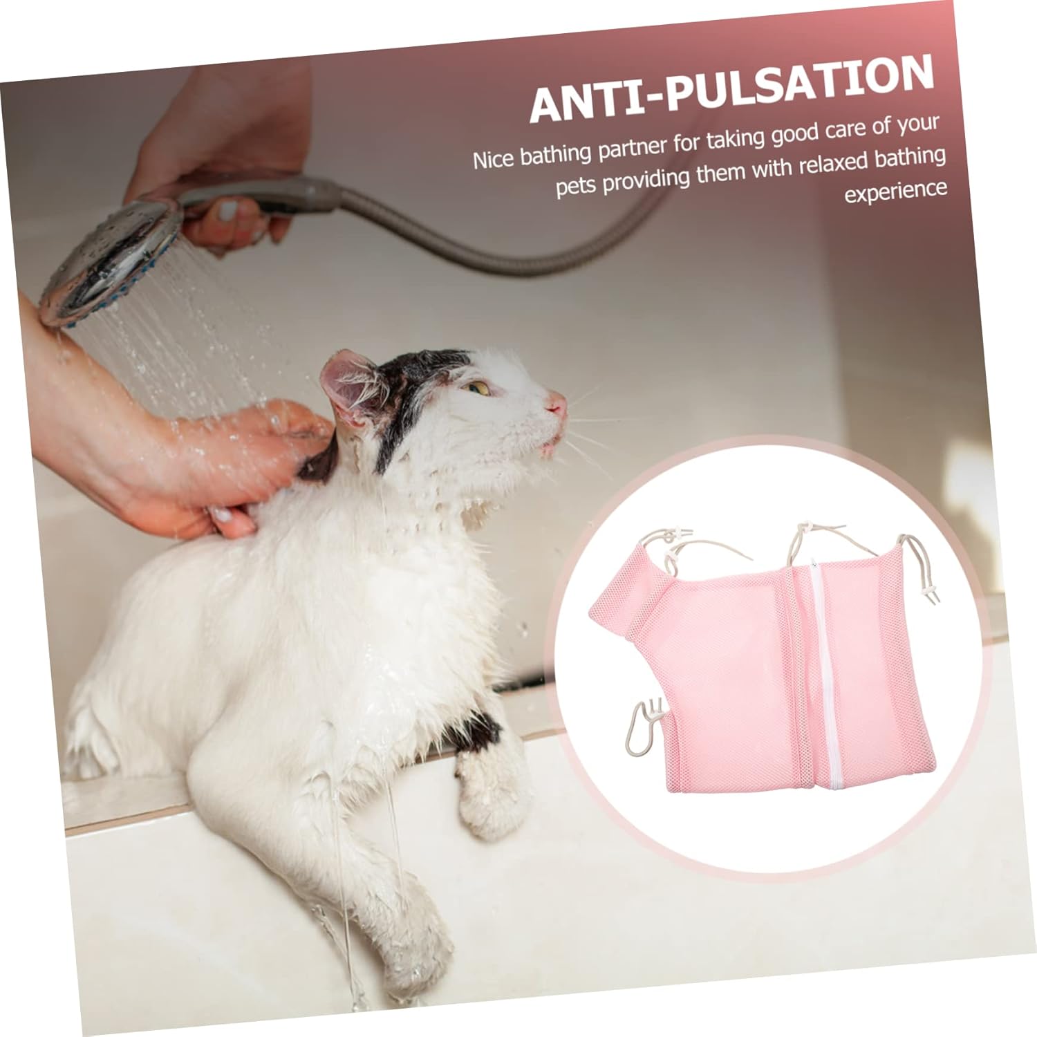Ipetboom 3pcs Cat Bathing Bag Adjustable Scratch-Resistant Mesh Grooming Bag for Cats Lightweight and Breathable for Travel and Outdoor Use