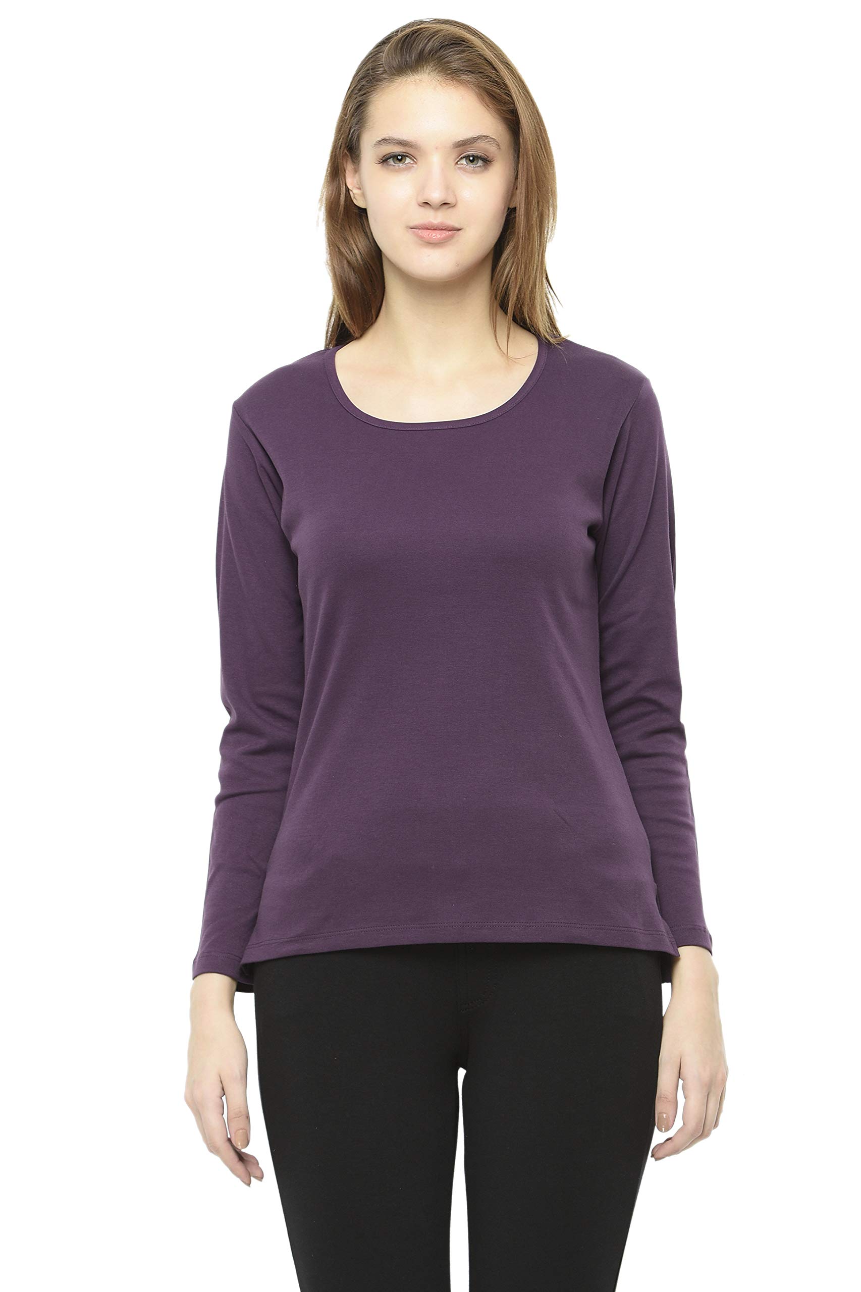 frenchtrendz Women's Cotton Interlock Round Neck Full Sleeve Regular Fit Top-picture-25
